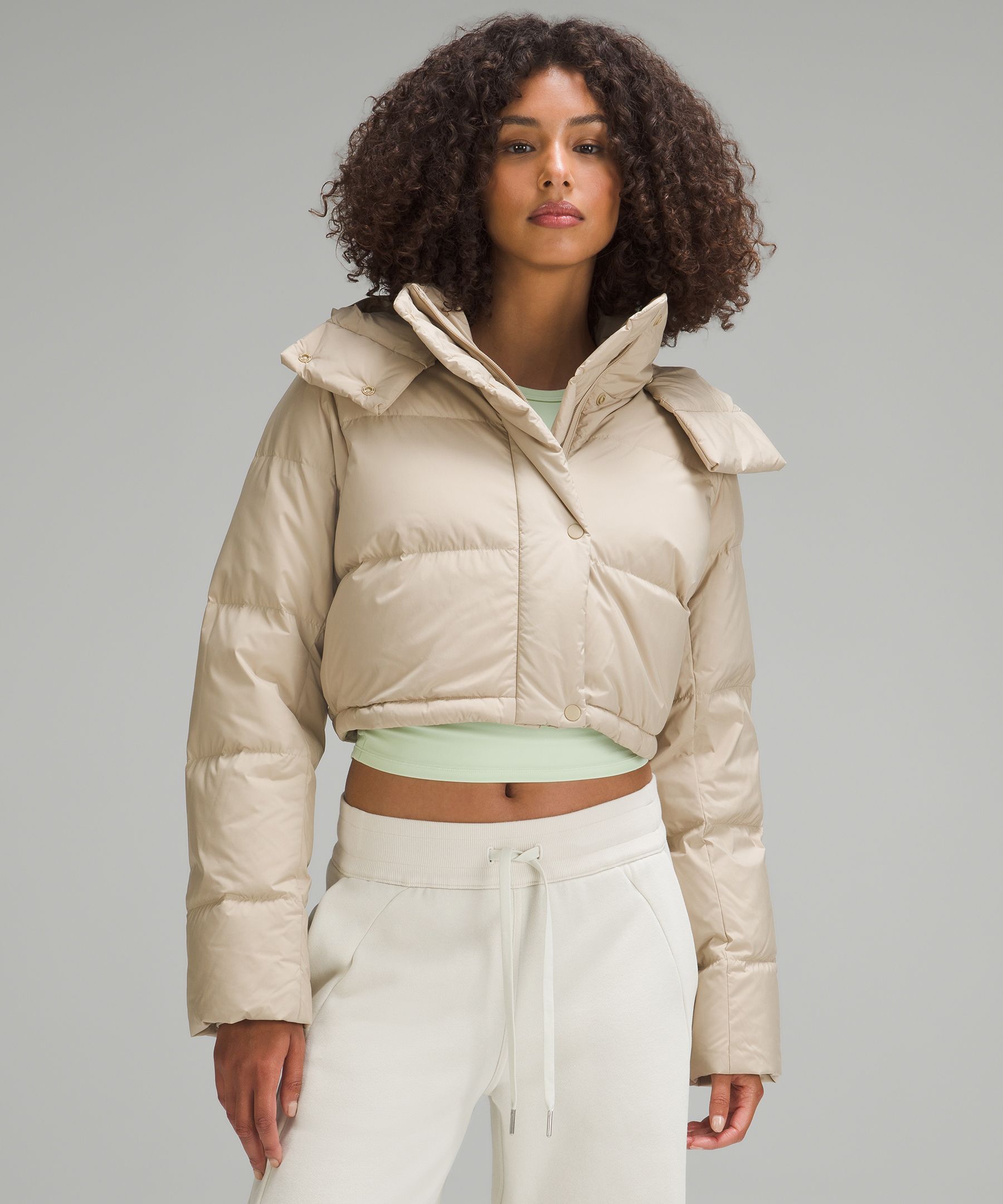 Lululemon Wunder Puff Cropped Jacket in Blue - Jackets & Coats