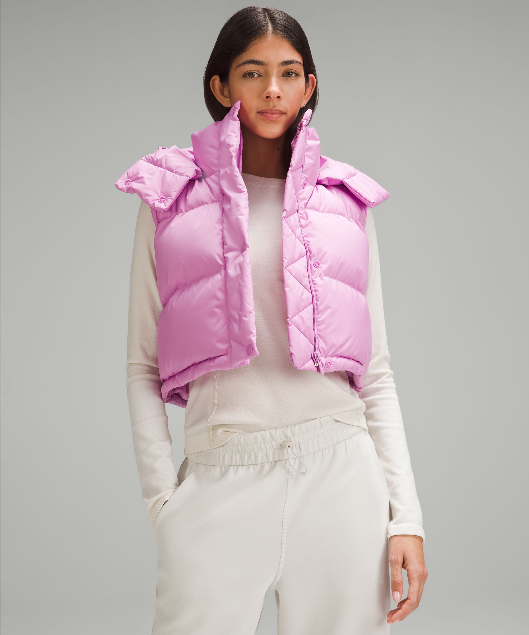 lululemon athletica Wunder Puff Super-cropped Vest in Pink