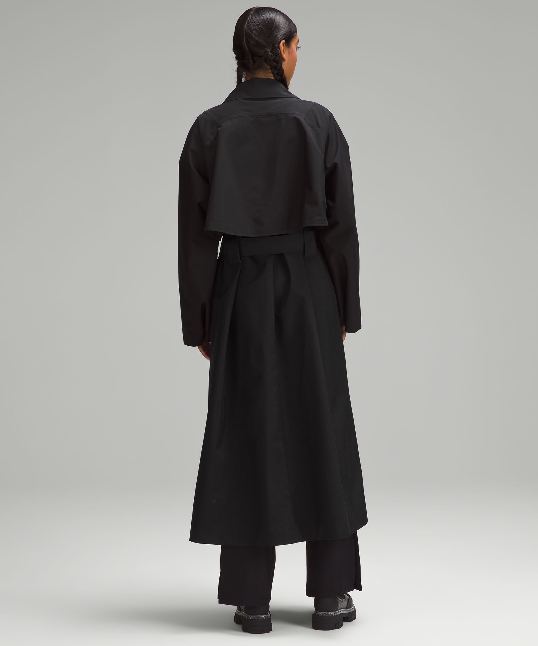 Oversized black trench on sale coat