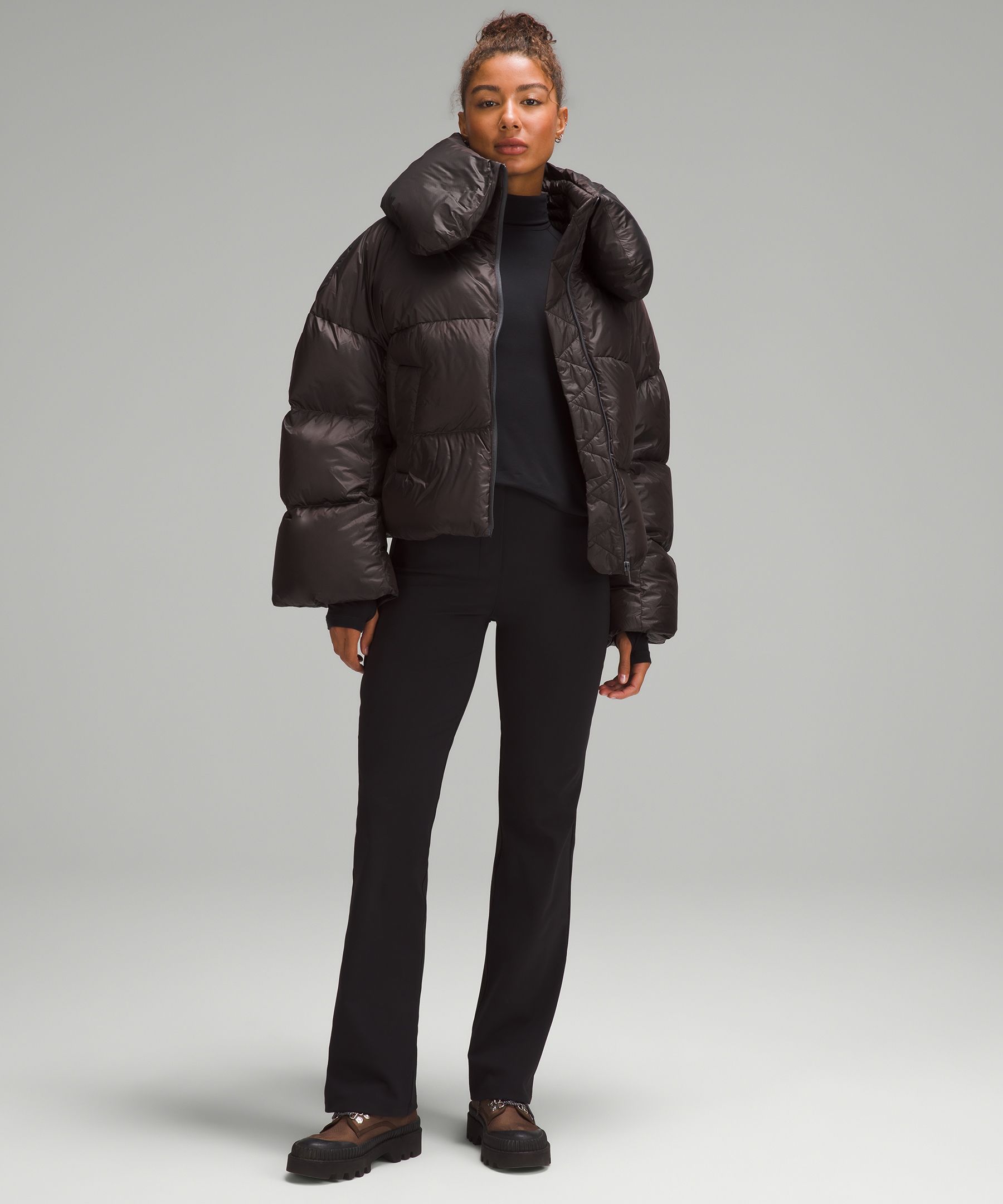 Long down outlet filled puffer coat