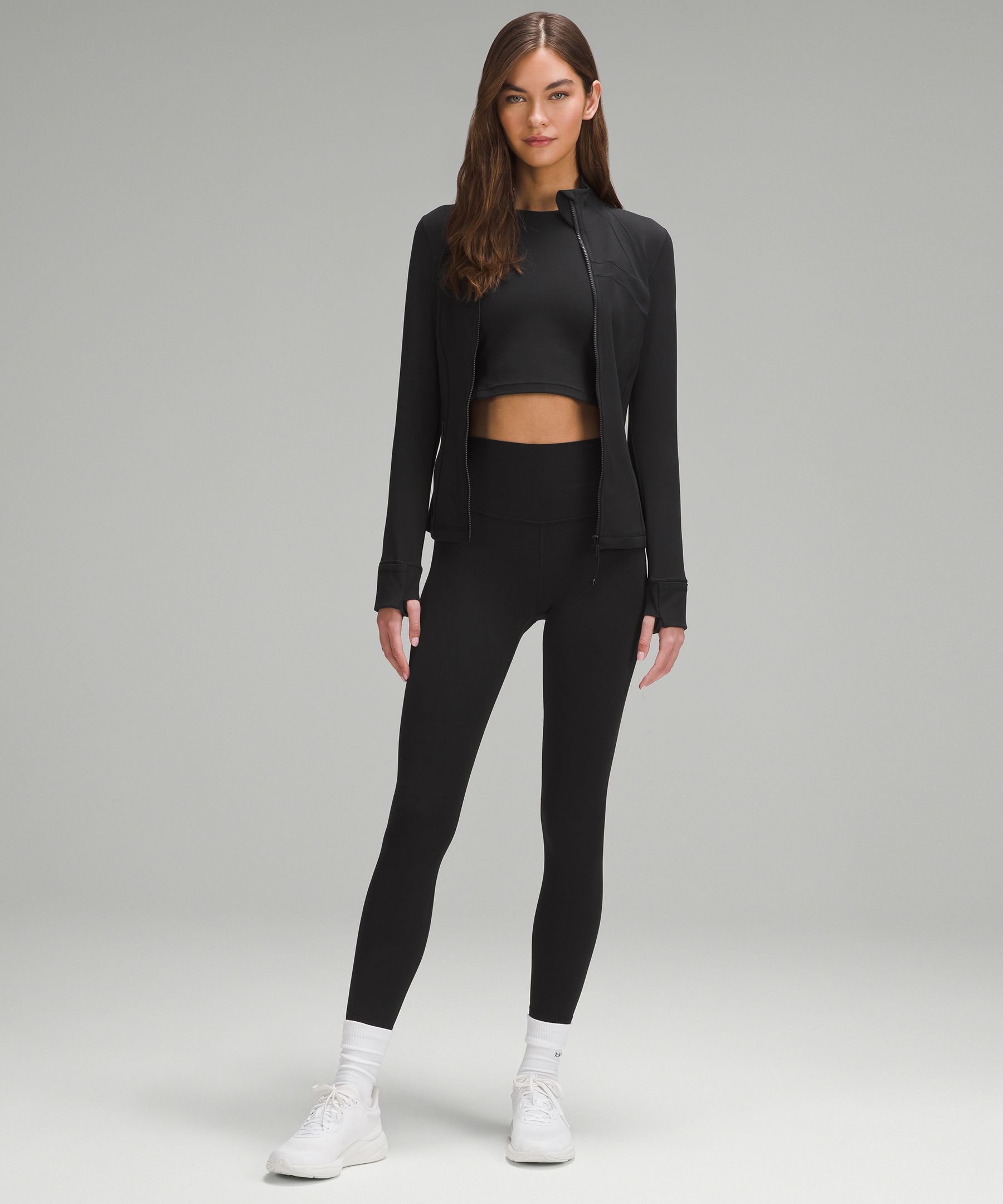 Nulu Cropped Define Jacket (Soft Denim) & Align 25” (Black) : r/lululemon