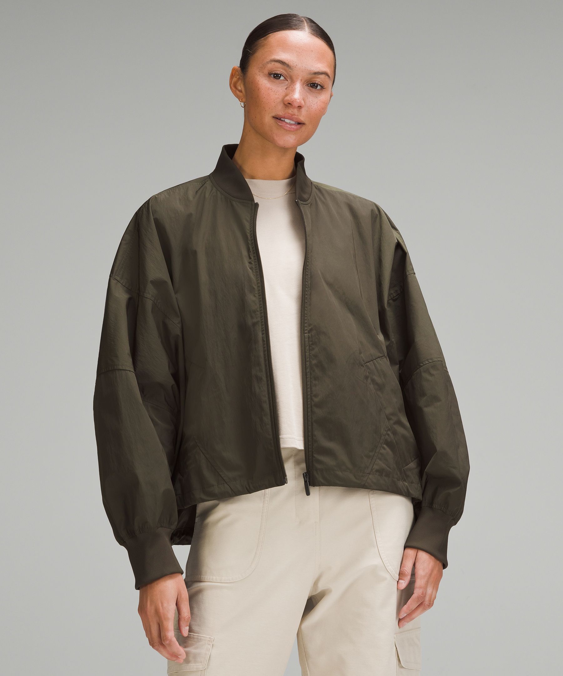 Shop Lululemon Lightweight Hem-cinch Bomber Jacket