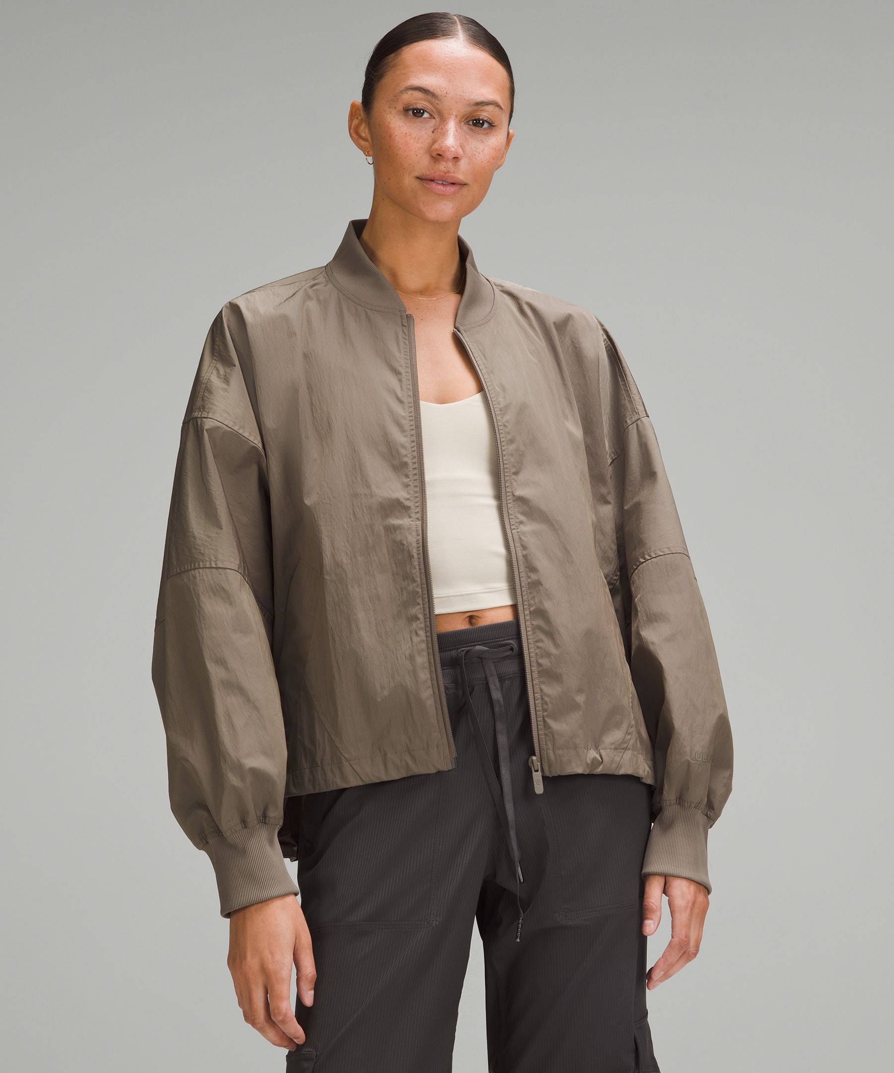 Shop Lululemon Lightweight Hem-cinch Bomber Jacket