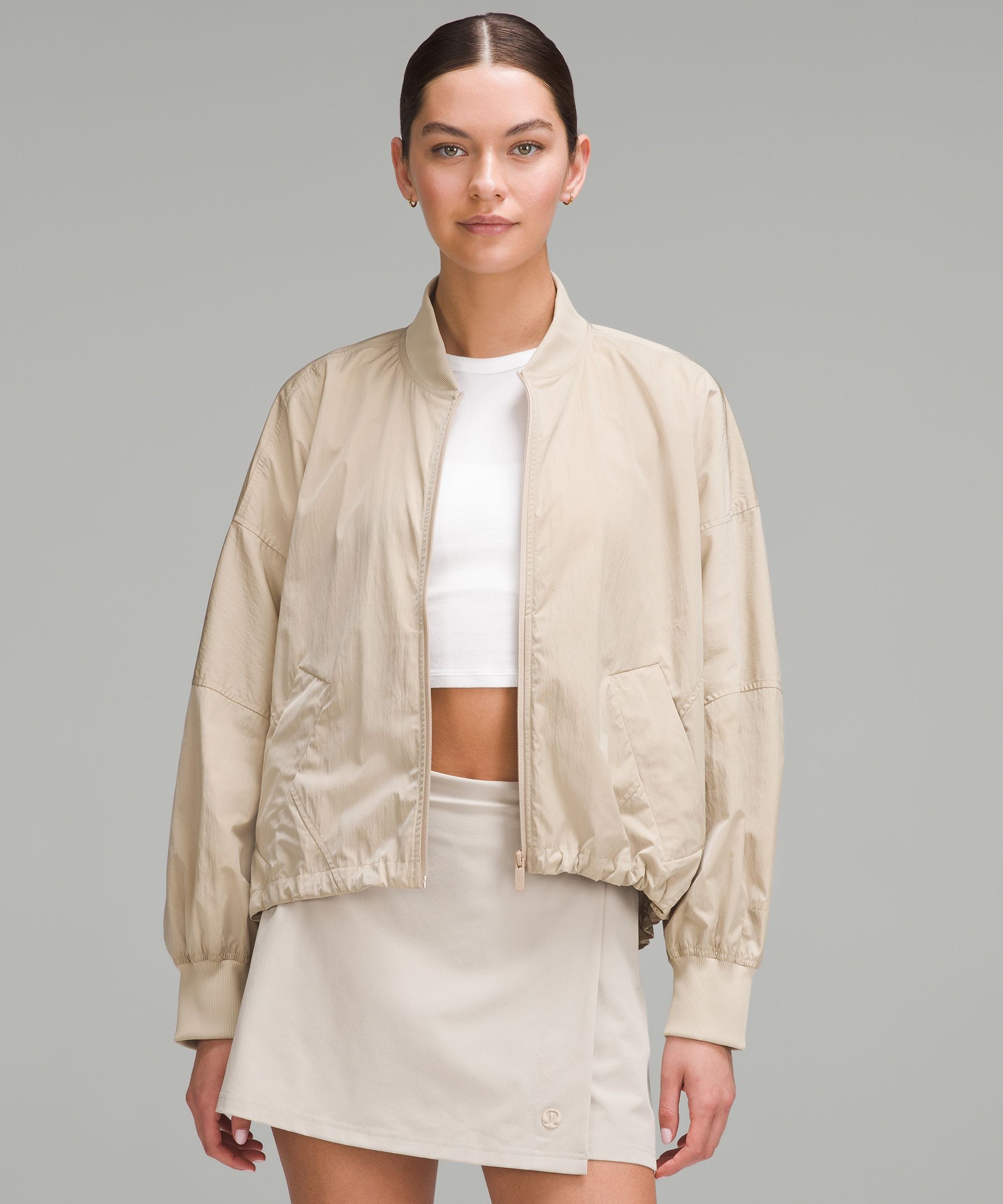 Shop Lululemon Lightweight Hem-cinch Bomber Jacket