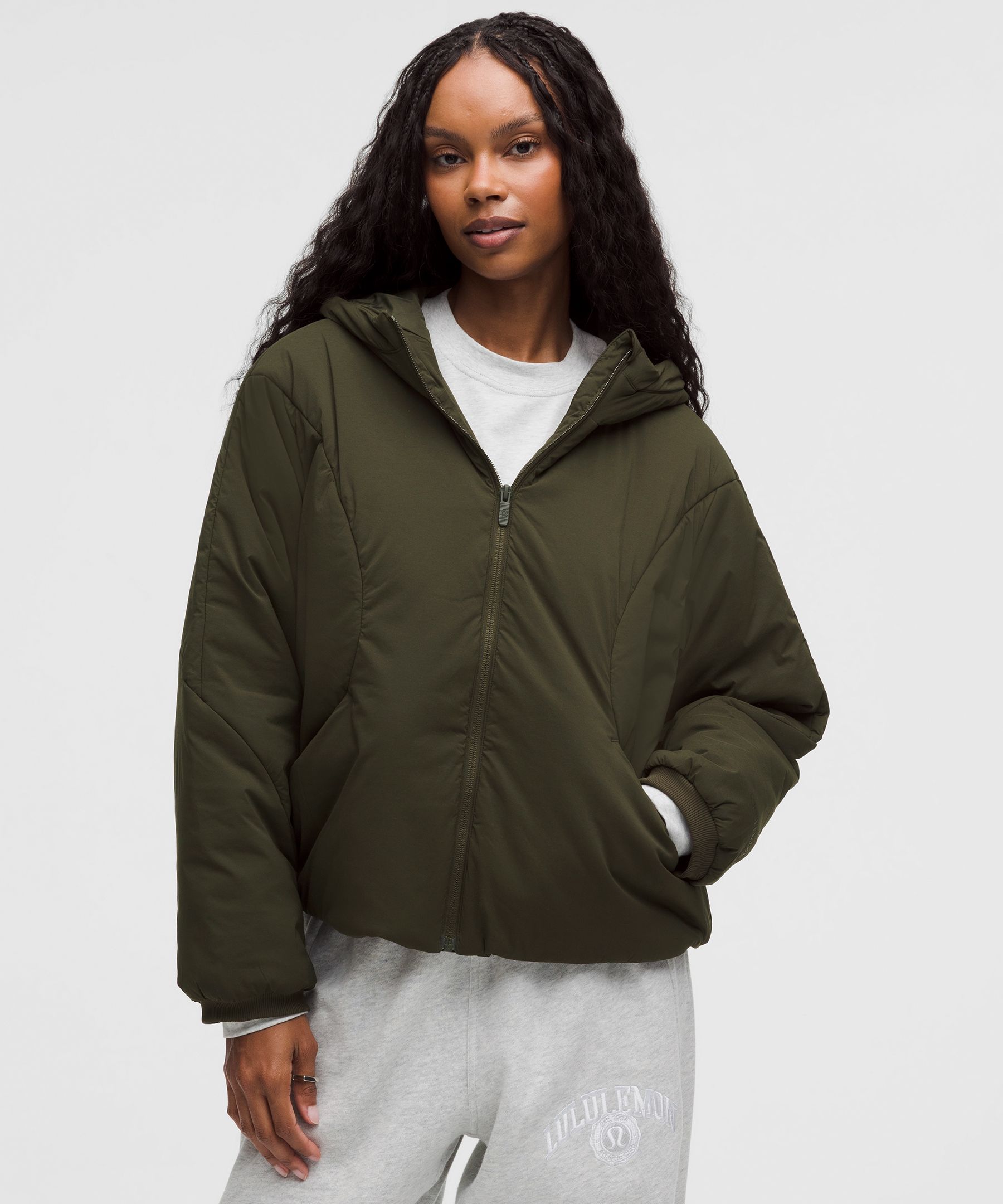 Water-Resistant Insulated Hooded Jacket