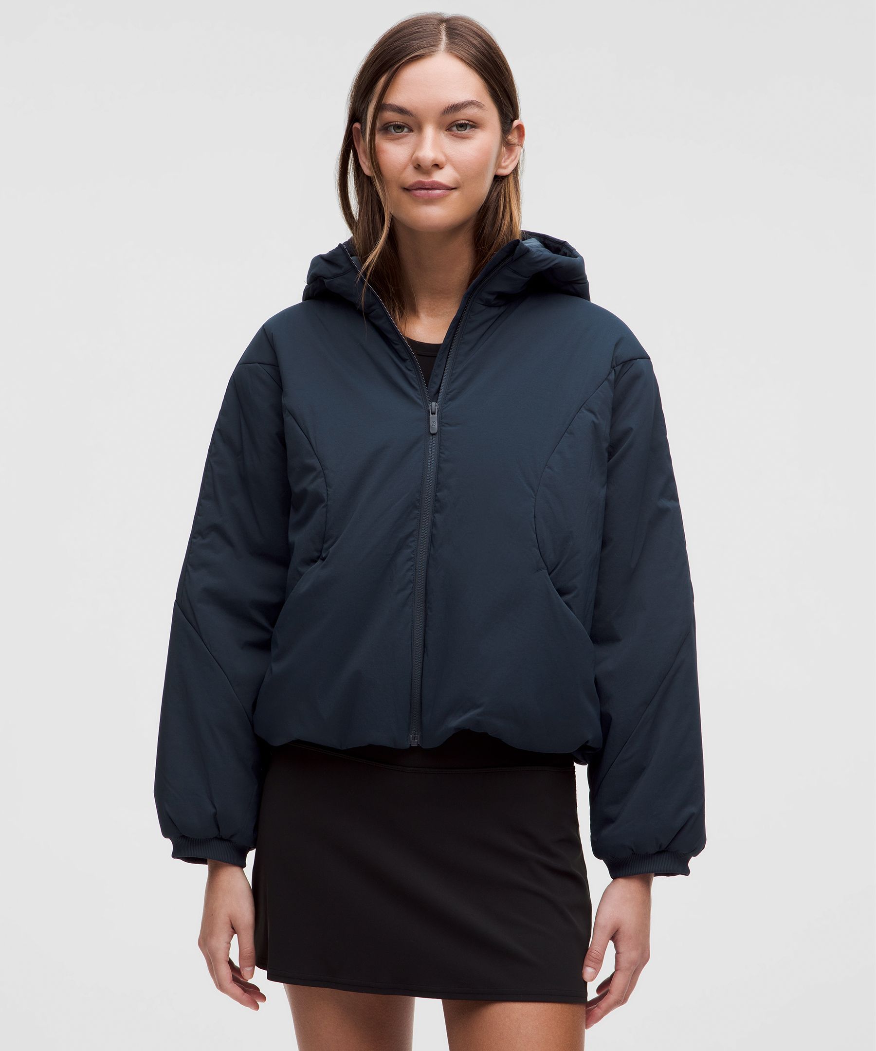 Water-Resistant Insulated Hooded Jacket