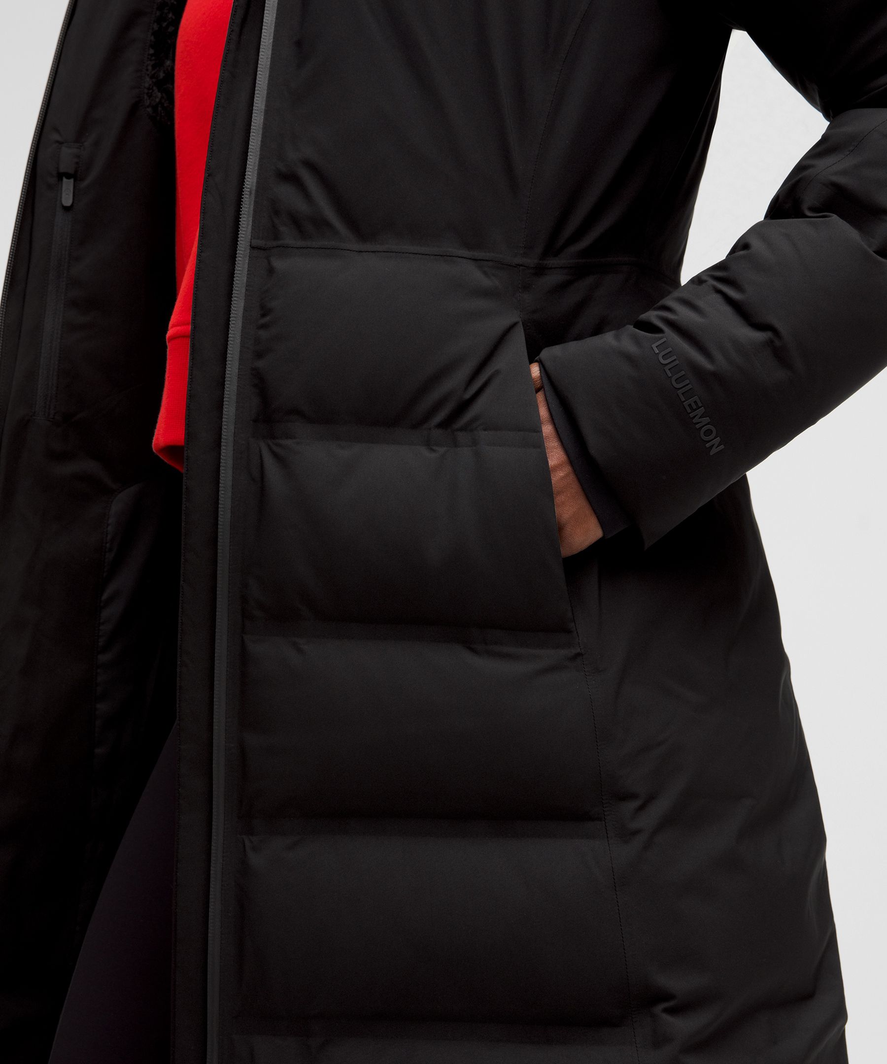 Lululemon Sleet Street Long Jacket - Red Merlot