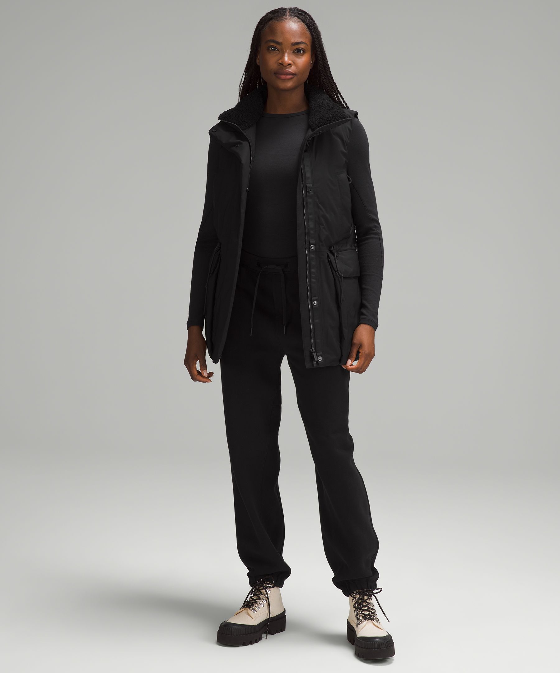 Lululemon Stretchseal Waterproof Down-filled Vest In Black