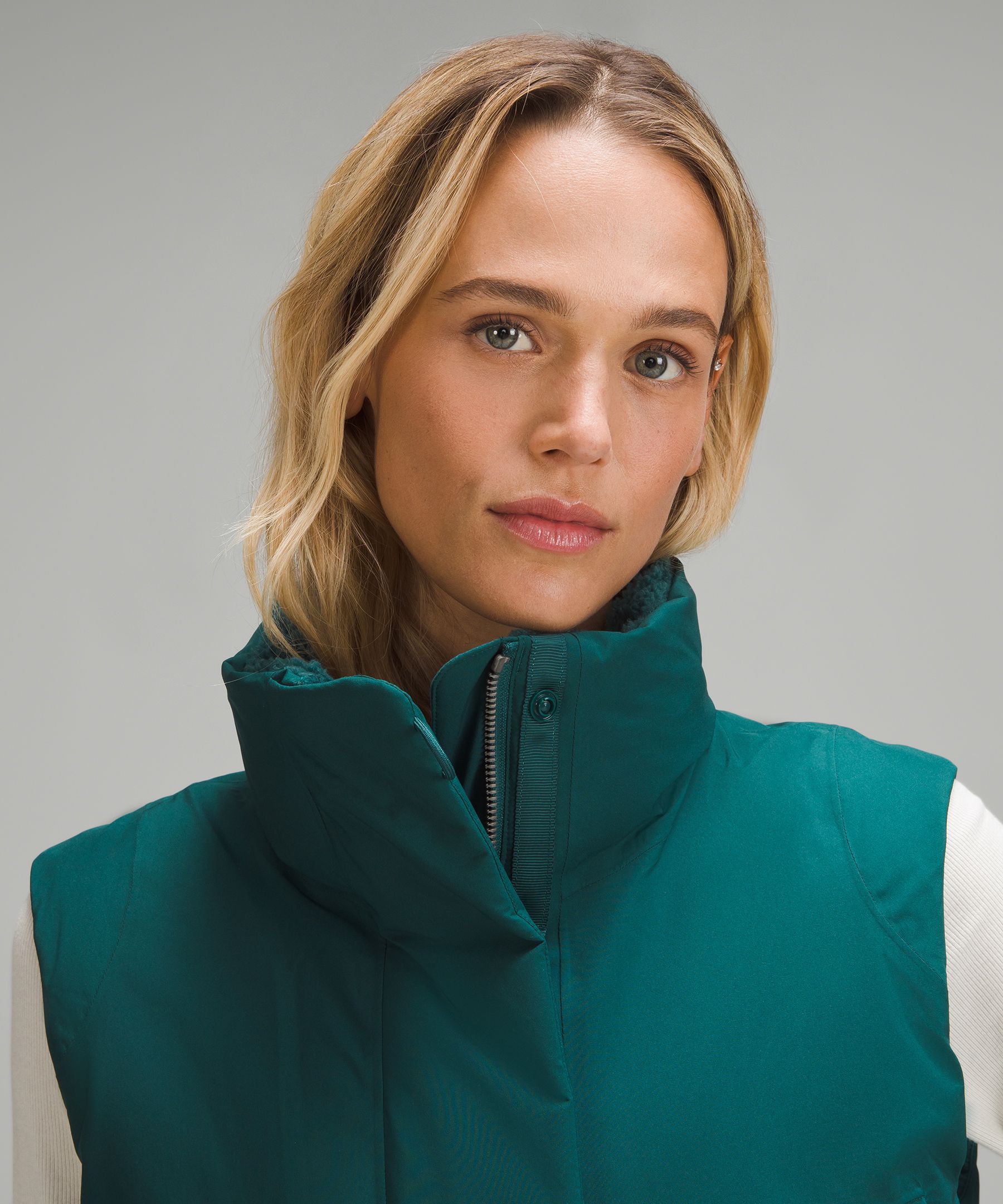 Lululemon Stretchseal Waterproof Down-filled Vest In Green