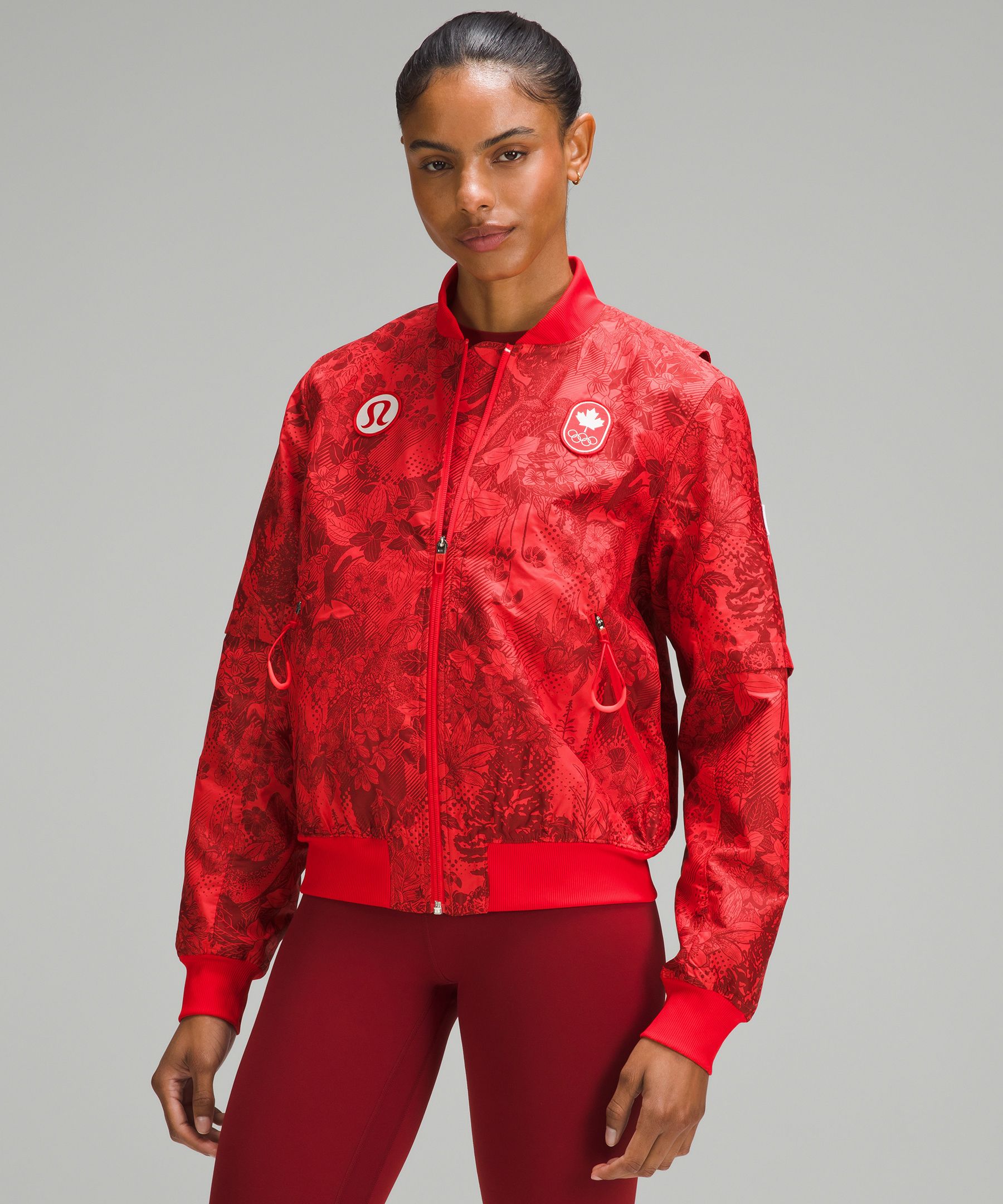 Team Canada Women's Vented Jacquard Bomber Jacket *COC Logo | Women's ...