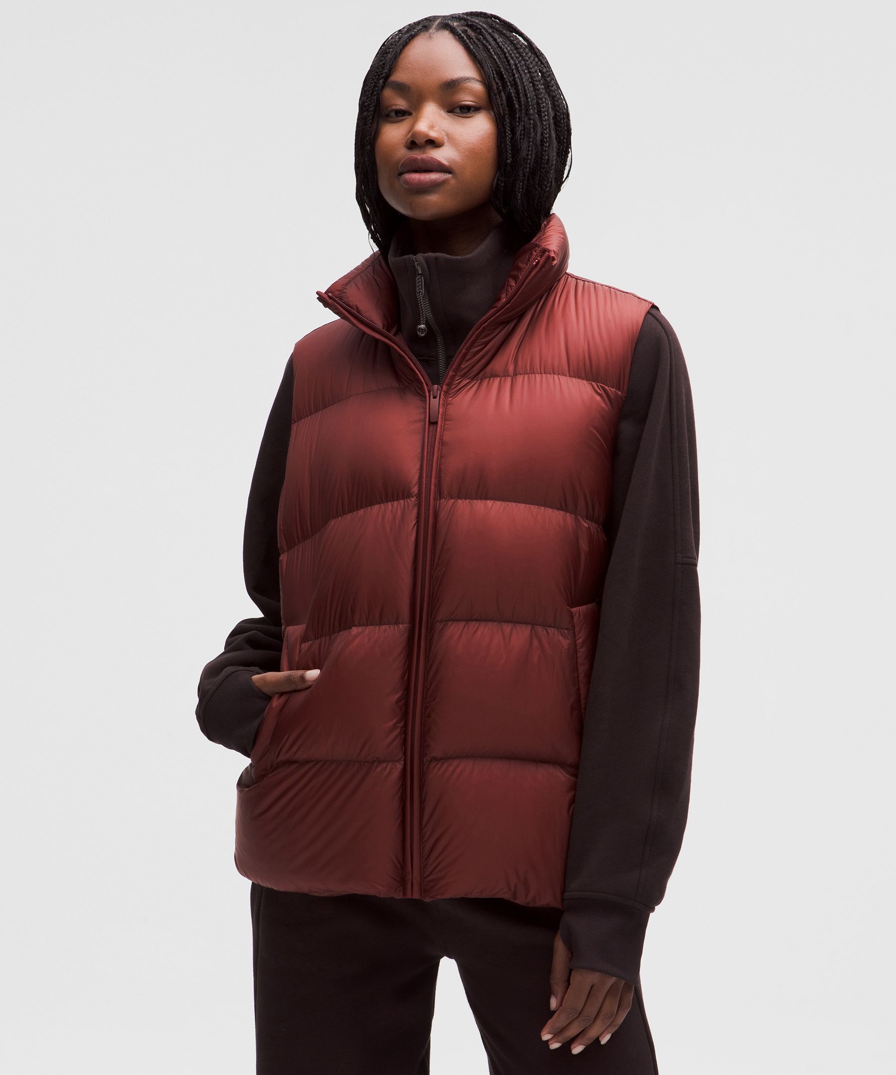 Lululemon Featherweight 900-down-fill Puffer Vest In Red