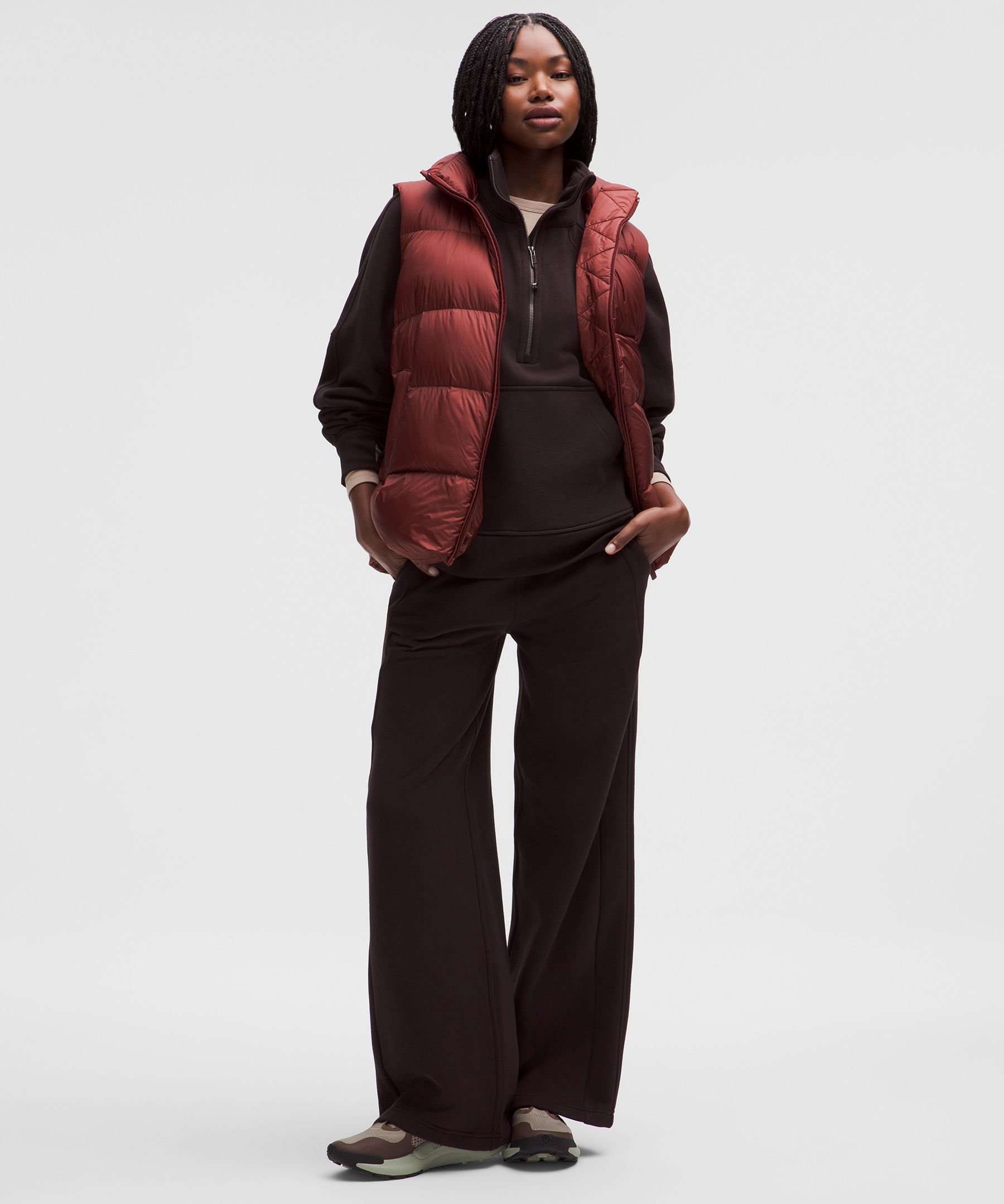 Lululemon Featherweight 900-down-fill Puffer Vest In Red