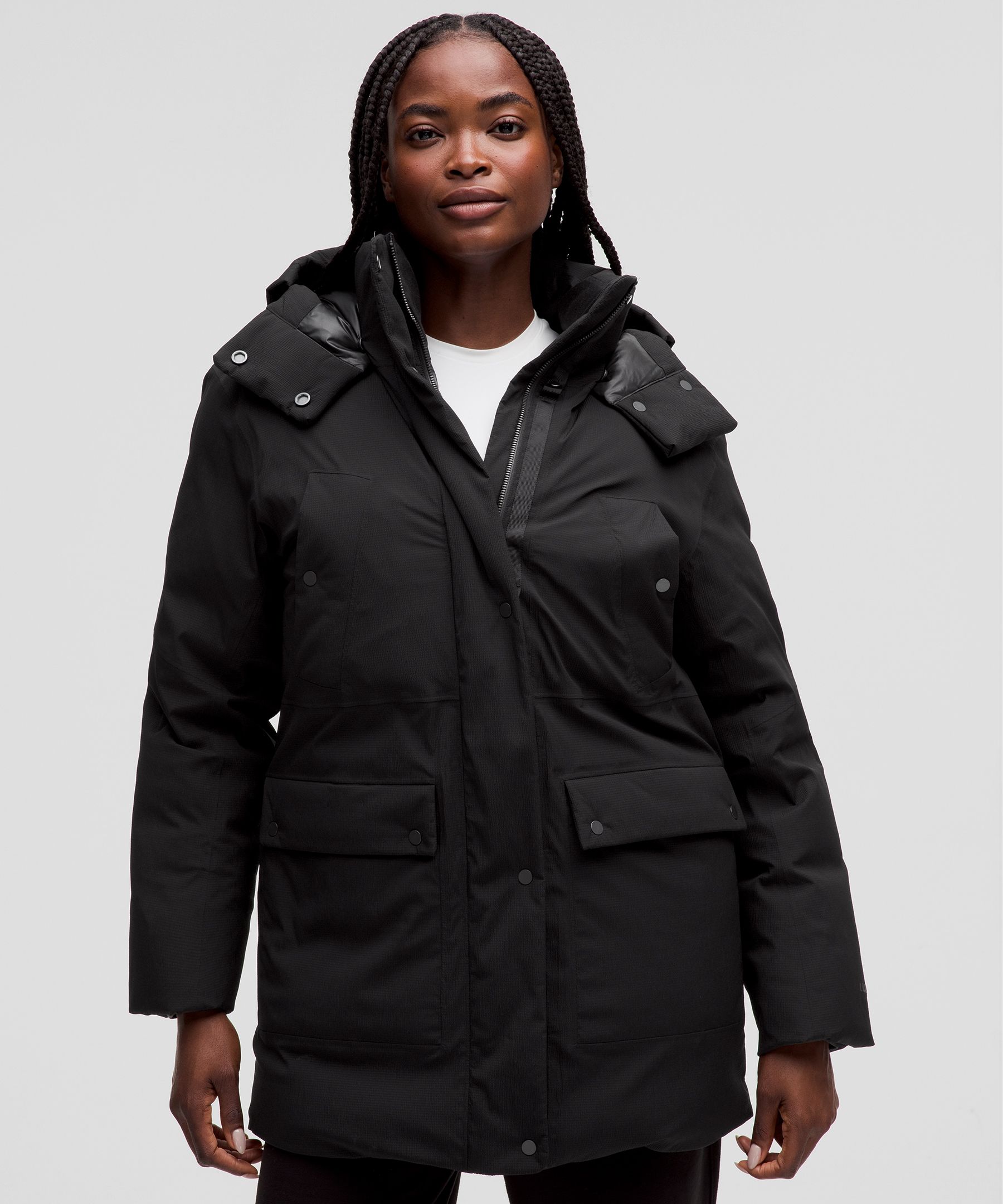 Waterproof 600-Down-Fill Parka - Black,Neutral