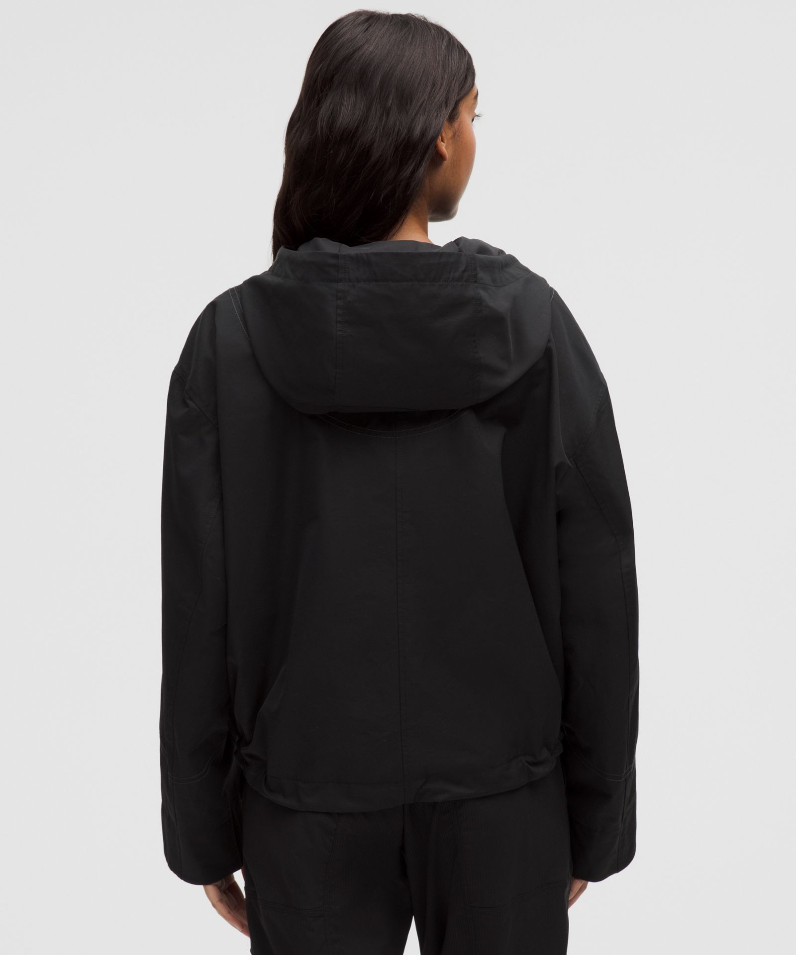 Женская укороченная куртка Lululemon с капюшоном, водоотталкивающая — фото 3