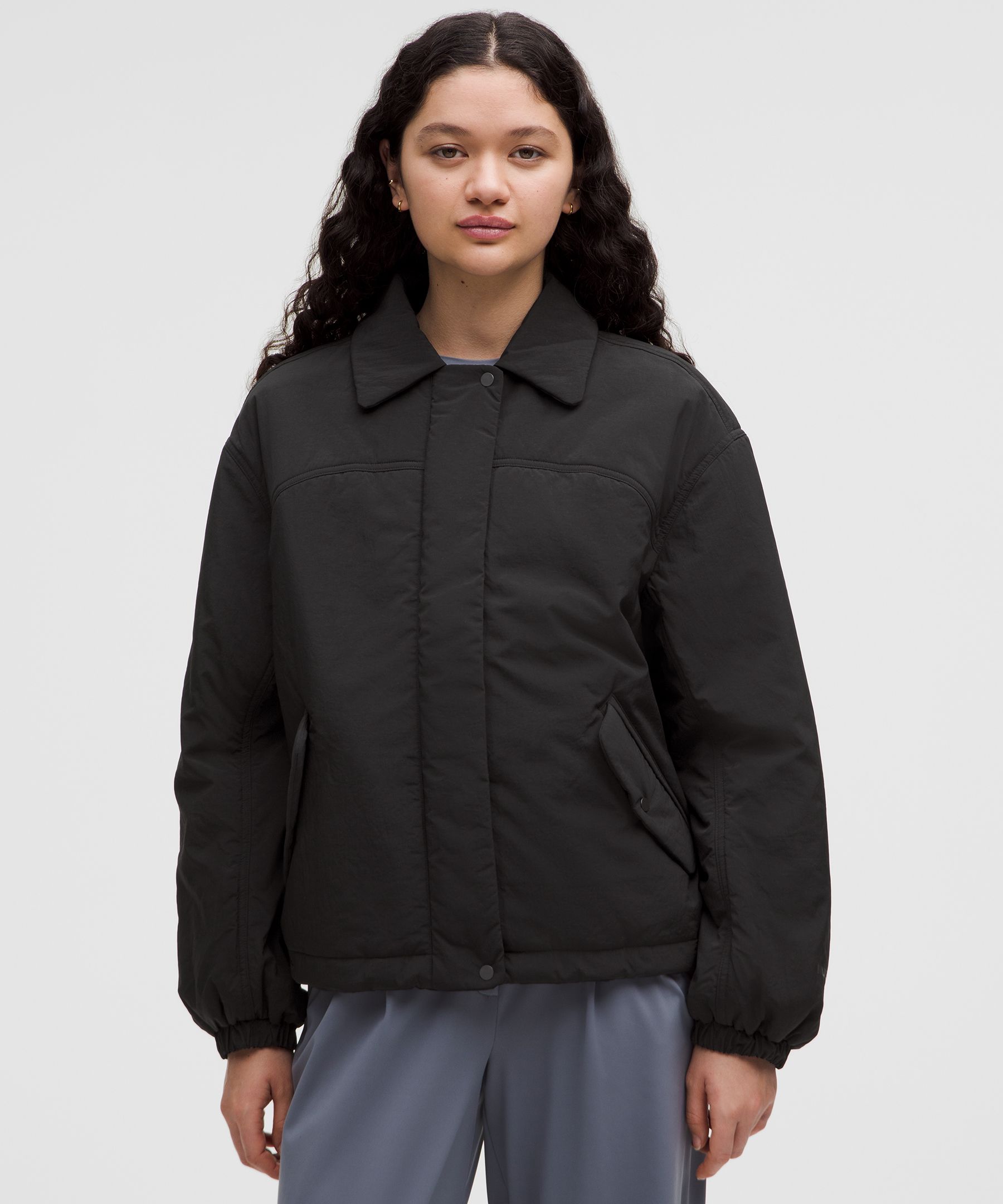 Insulated Oversized Collared Jacket