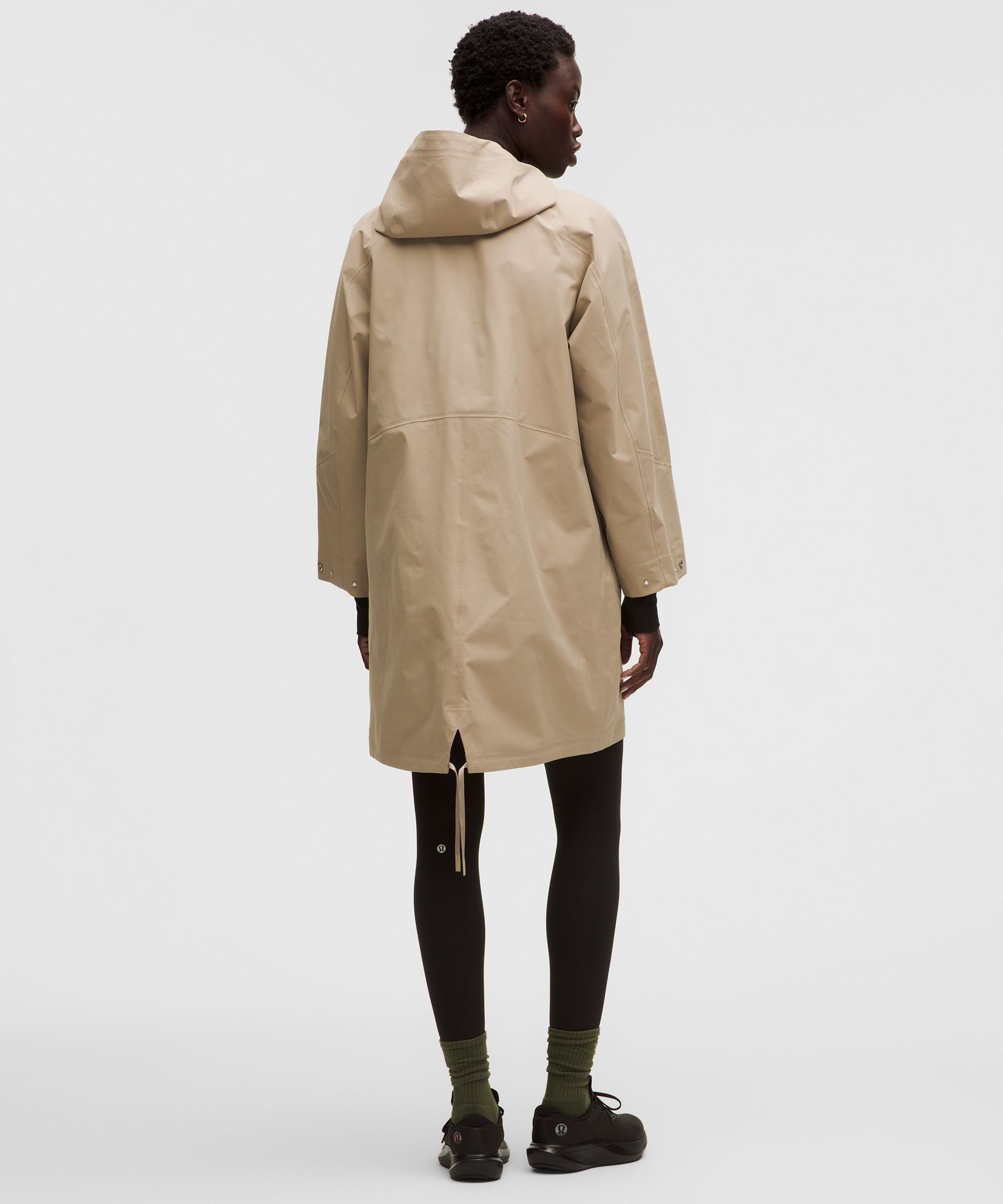 Imperméable à ourlet fendu