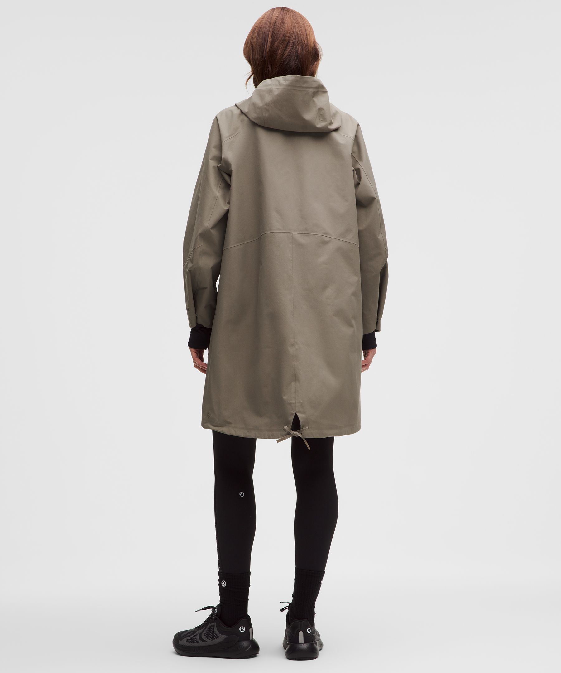 Imperméable à ourlet fendu