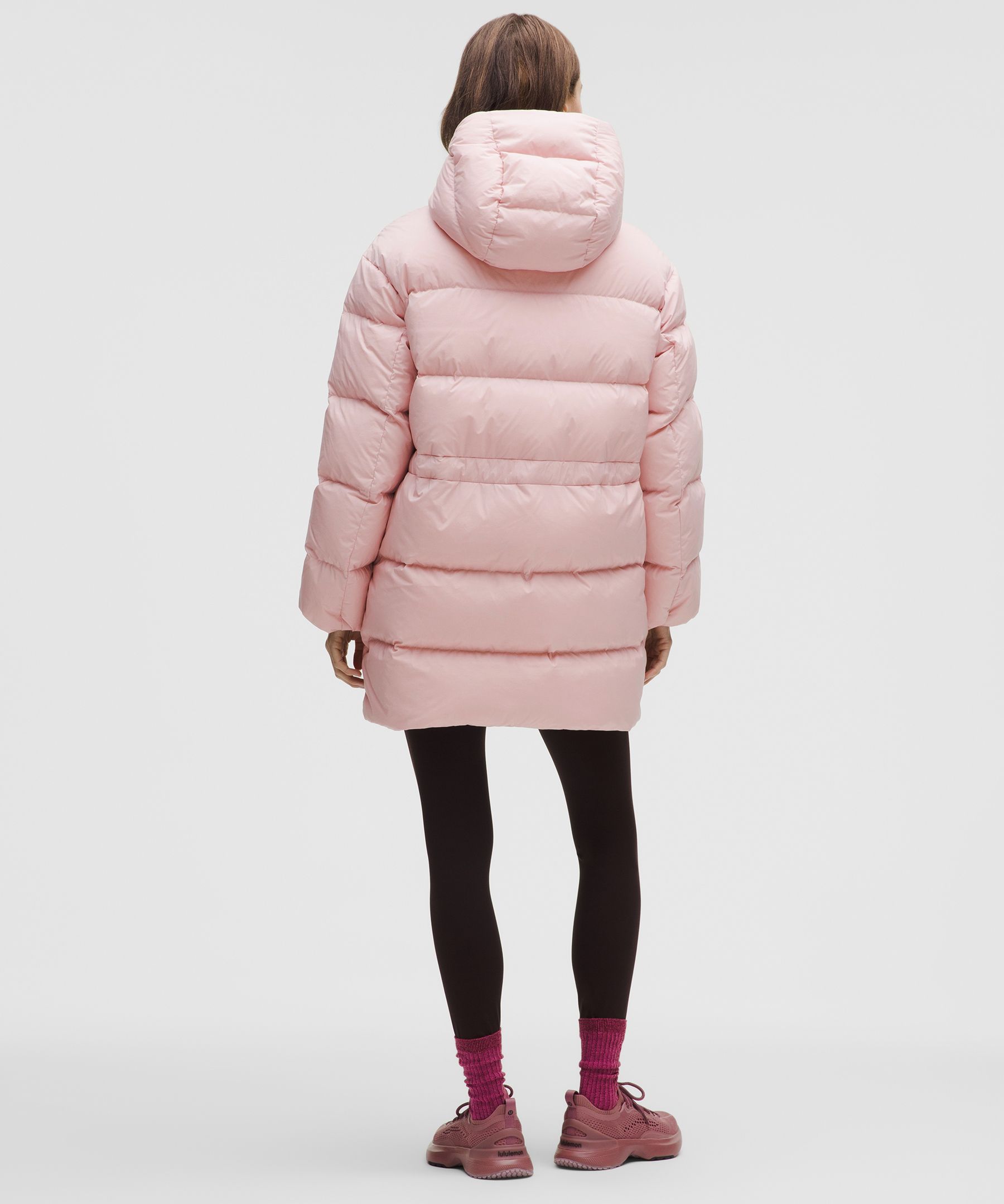Lululemon Cinch-waist 600-down-fill Puffer In Pink
