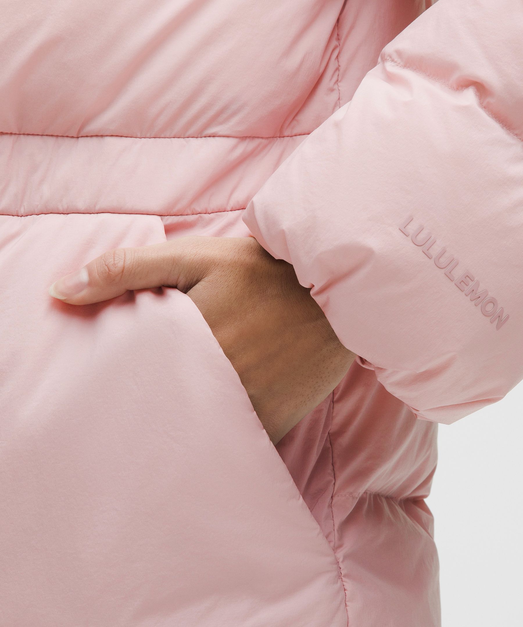 Lululemon Cinch-waist 600-down-fill Puffer In Pink