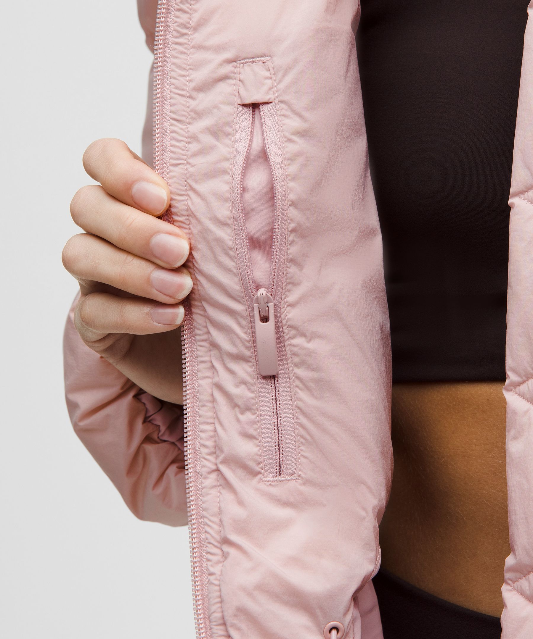 Lululemon Cinch-waist 600-down-fill Puffer In Pink