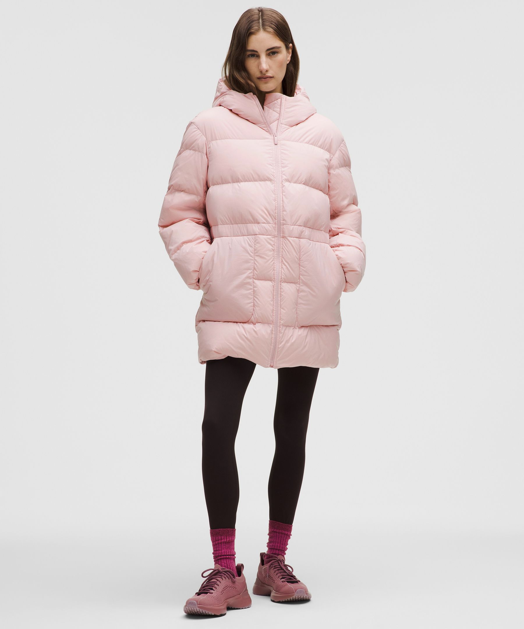 Lululemon Cinch-waist 600-down-fill Puffer In Pink