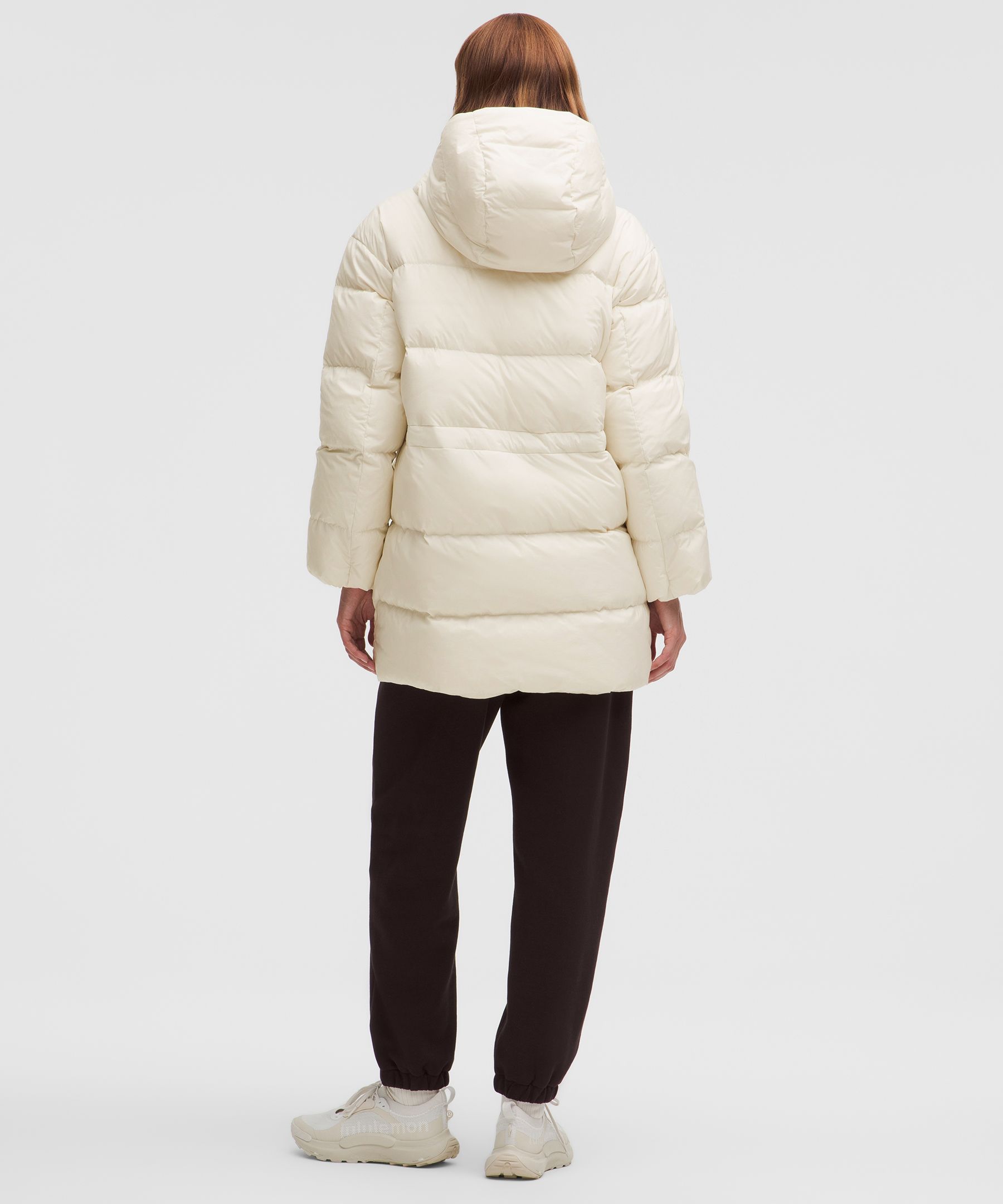 Lululemon Cinch-waist 600-down-fill Puffer In Neutral
