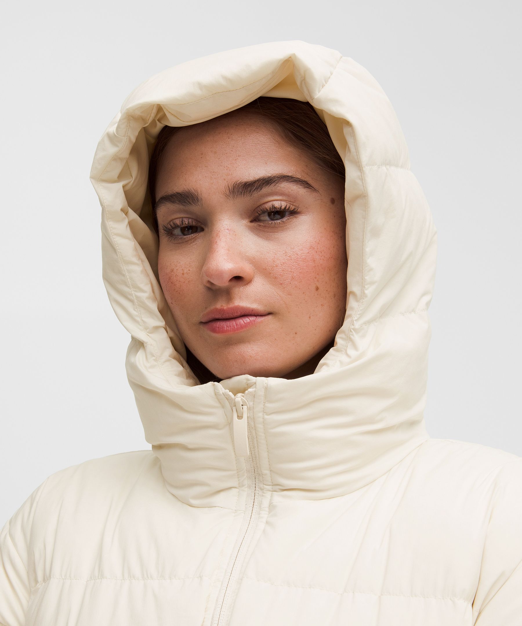 Lululemon Cinch-waist 600-down-fill Puffer In Neutral
