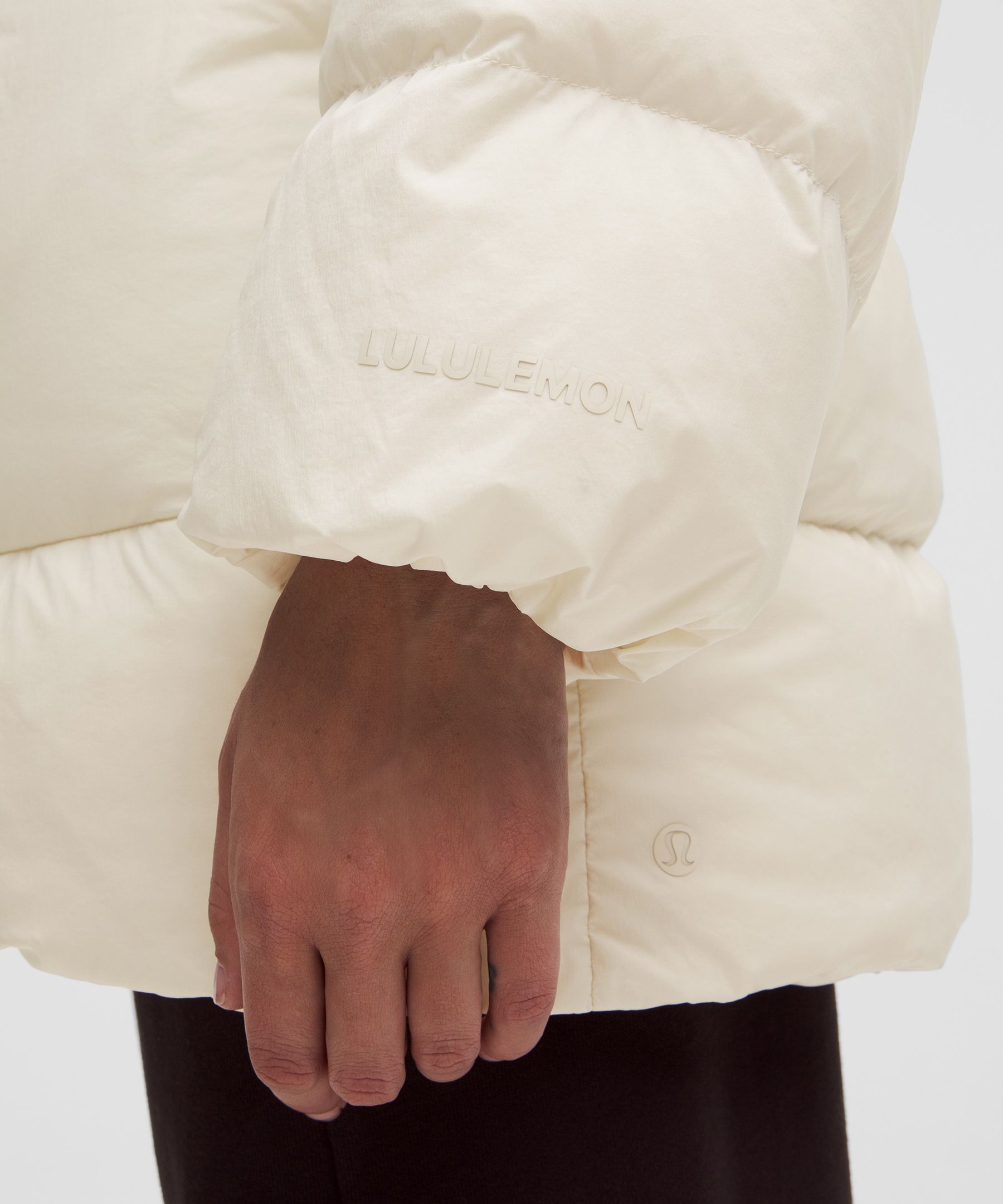 Lululemon Cinch-waist 600-down-fill Puffer In Neutral