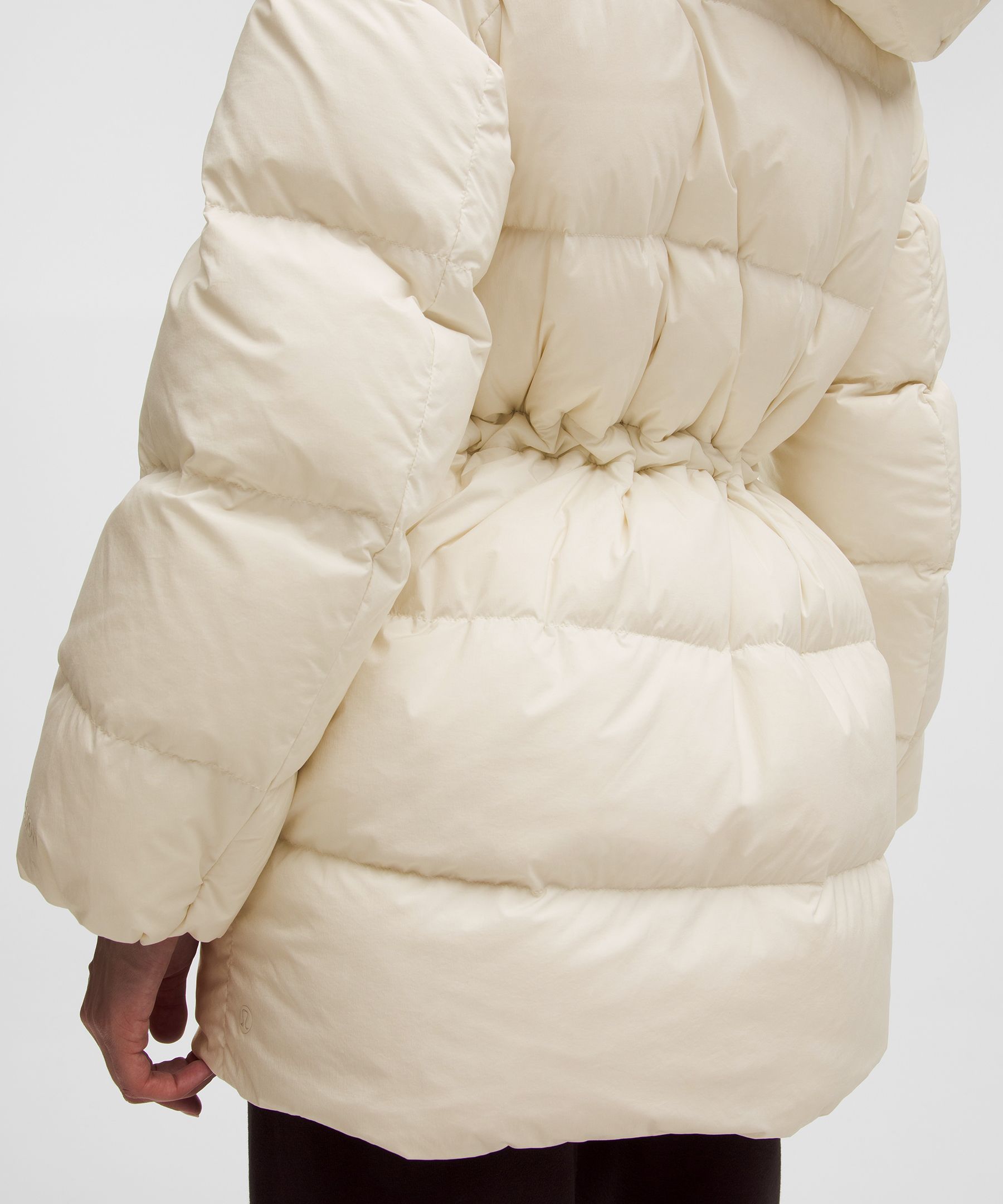 Lululemon Cinch-waist 600-down-fill Puffer In Neutral