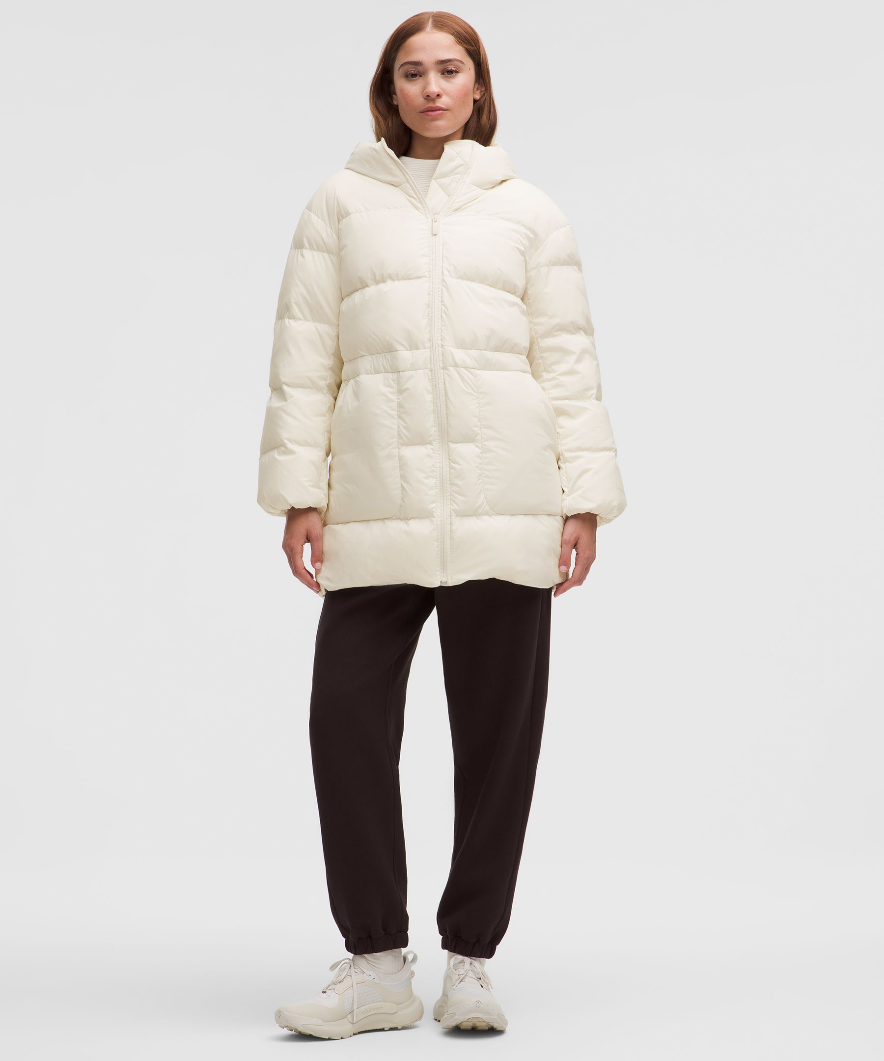 Lululemon Cinch-waist 600-down-fill Puffer In Neutral