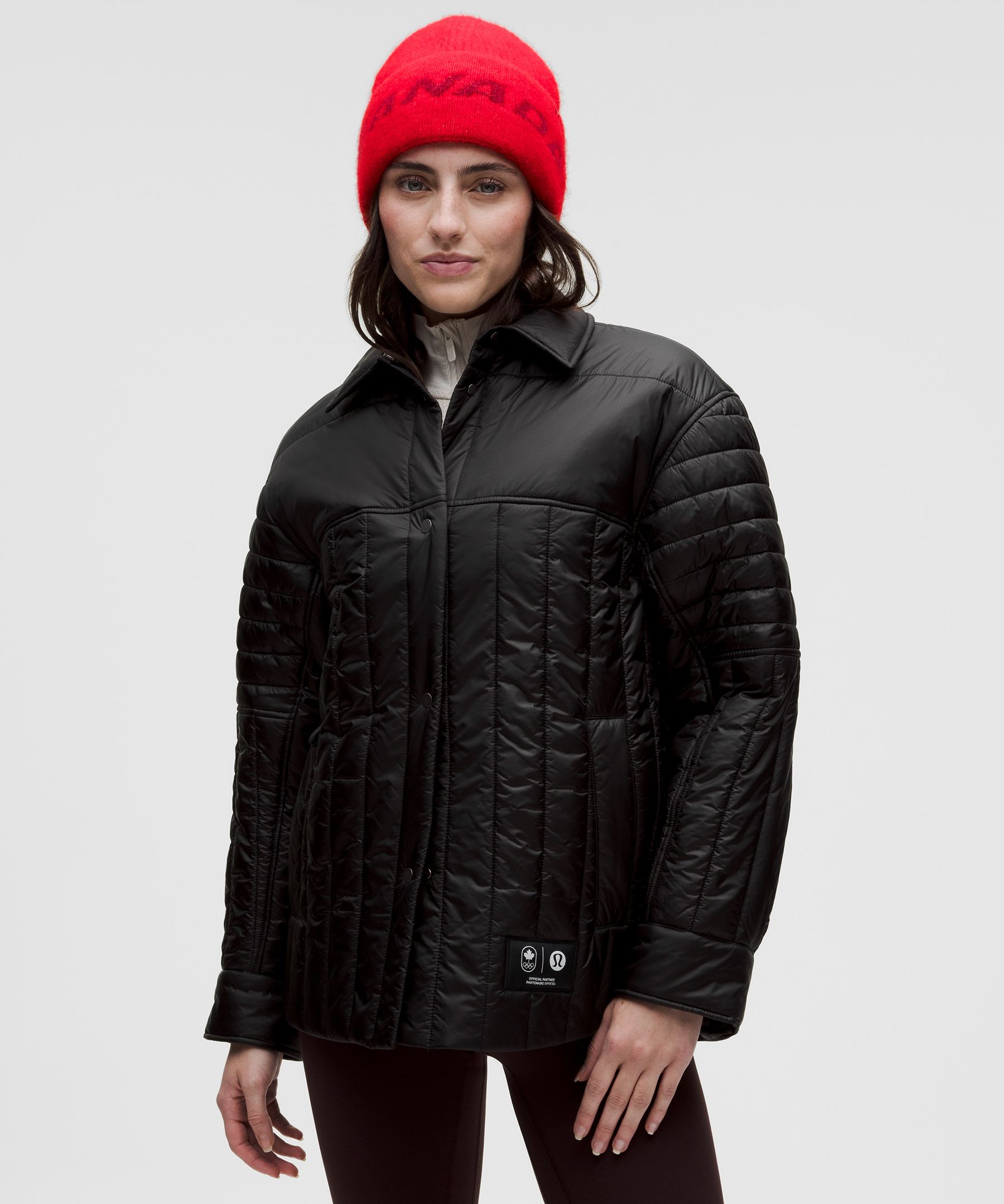 Manteau-chemise isolé en taffetas en nylon Équipe Canada pour femmes
