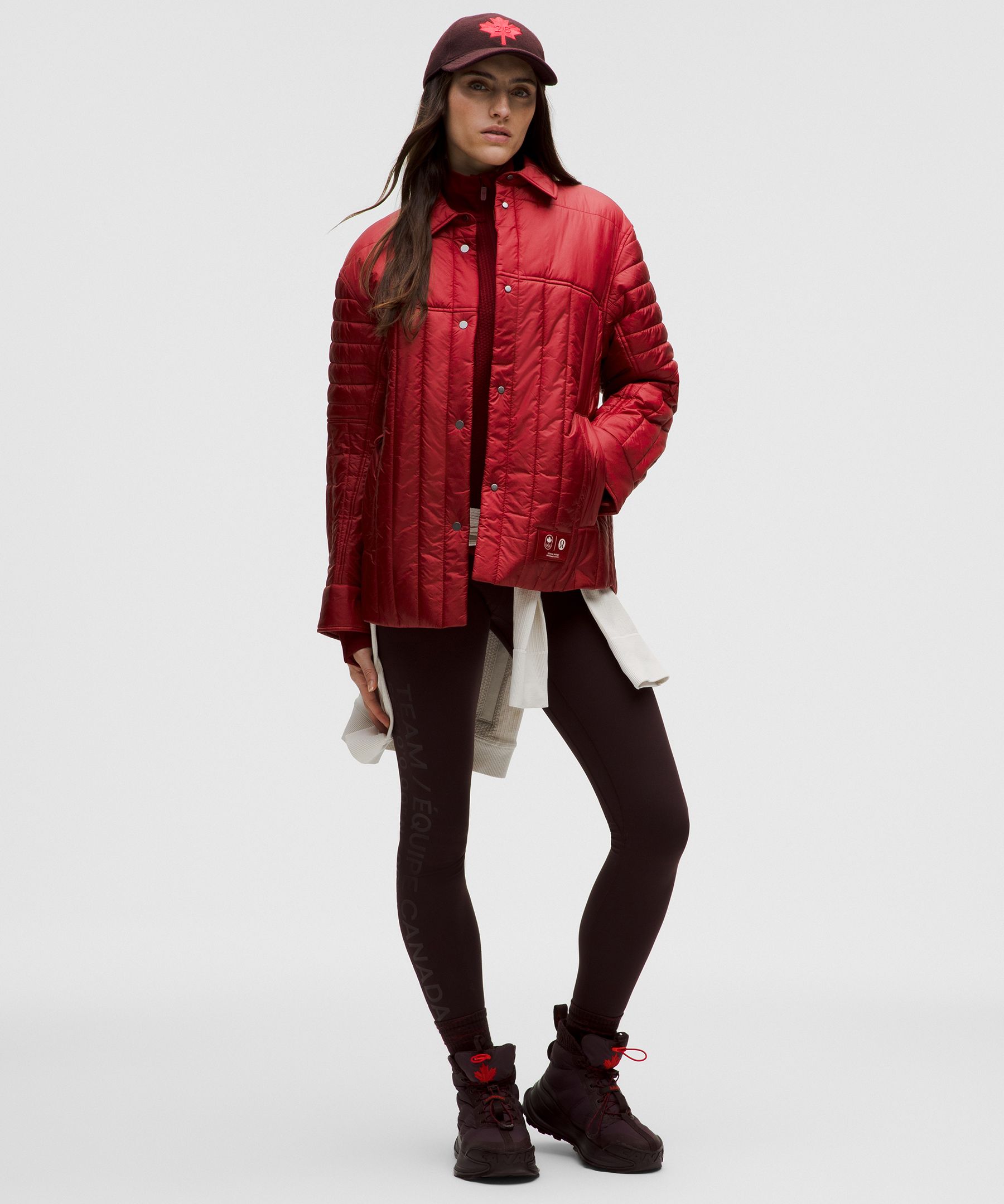 Team Canada Women's Nylon Taffeta Insulated Shacket *COC Logo