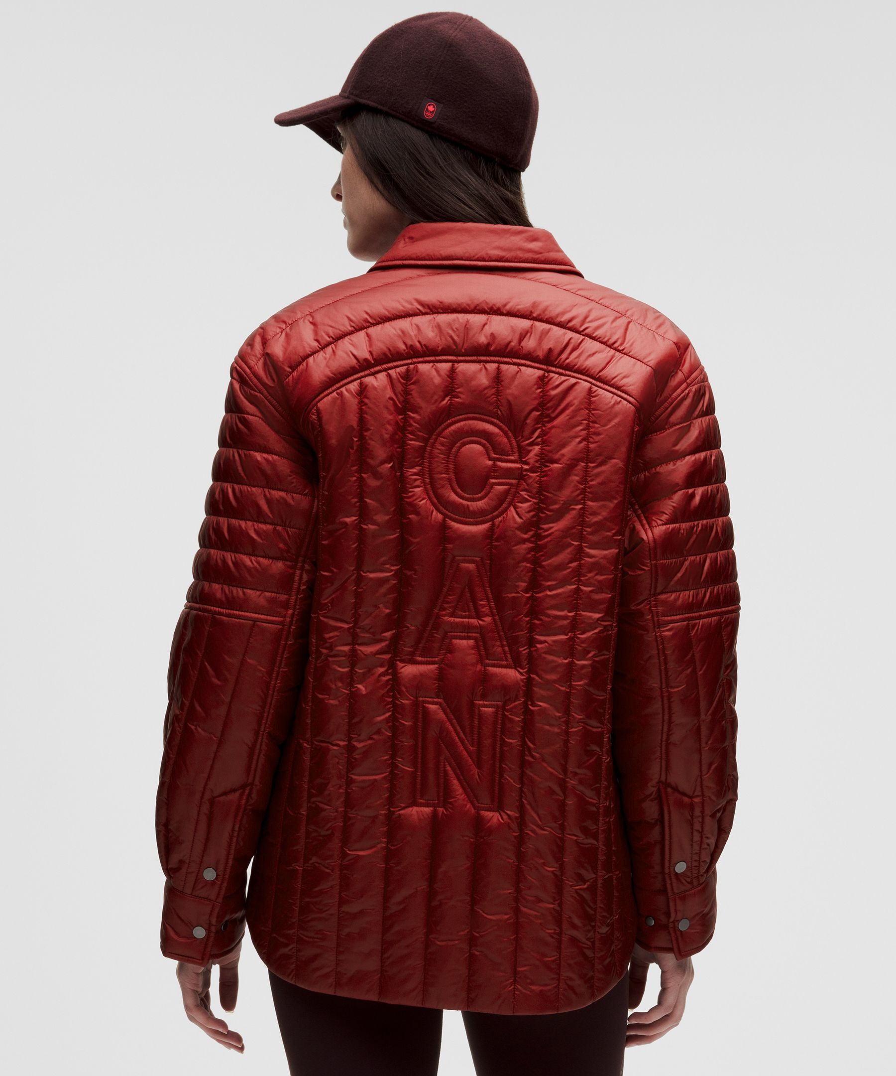 Team Canada Women's Nylon Taffeta Insulated Shacket *COC Logo