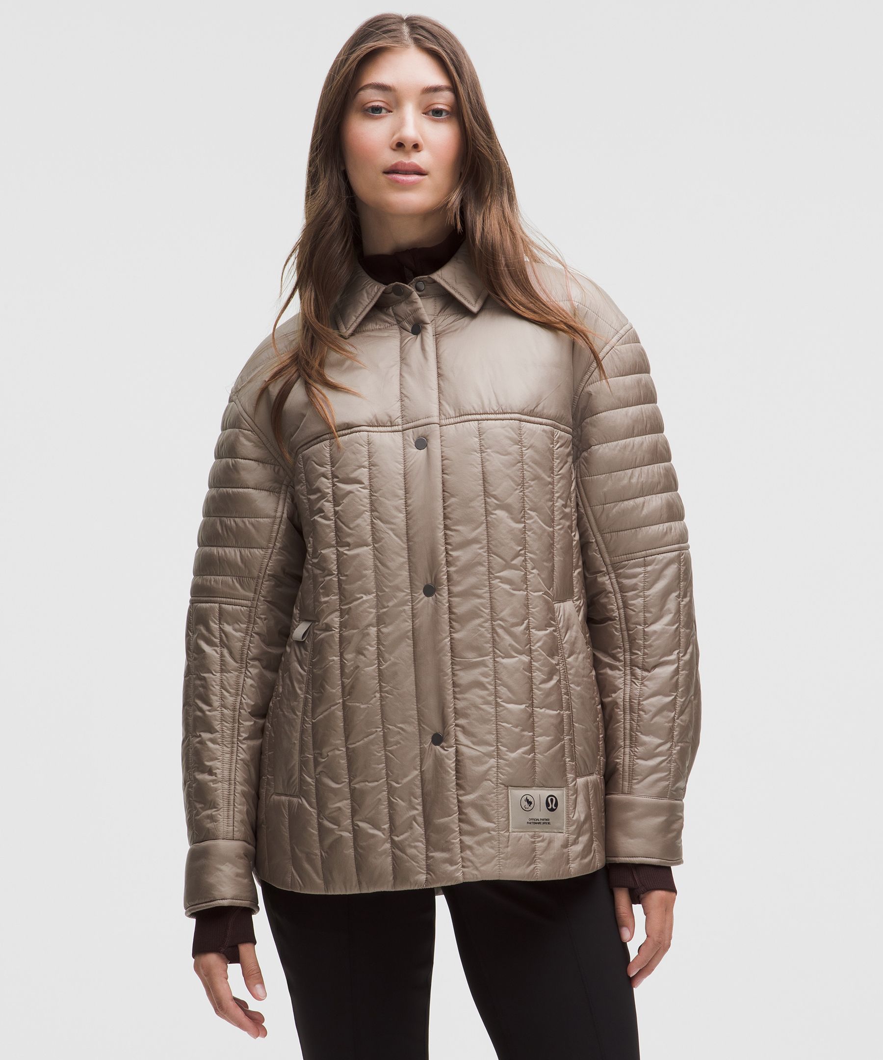 Manteau-chemise isolé en taffetas en nylon Équipe Canada pour femmes