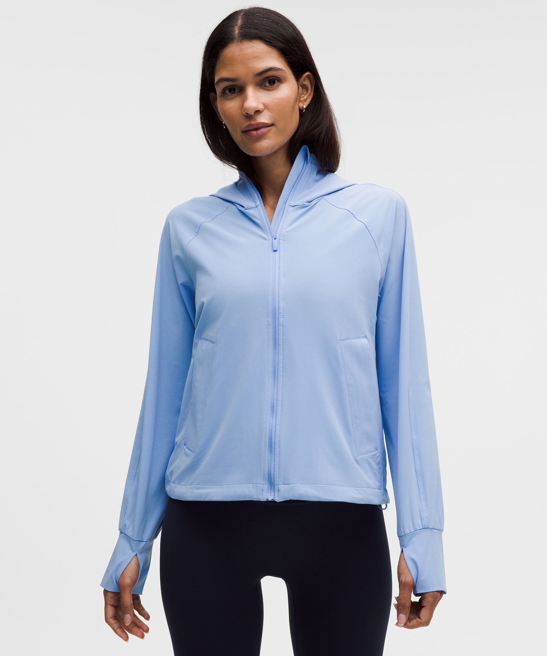 ルルレモン　光沢感あるジップアップジャケット シンチャブル フリースジップアップ | パーカー＆トレーナー