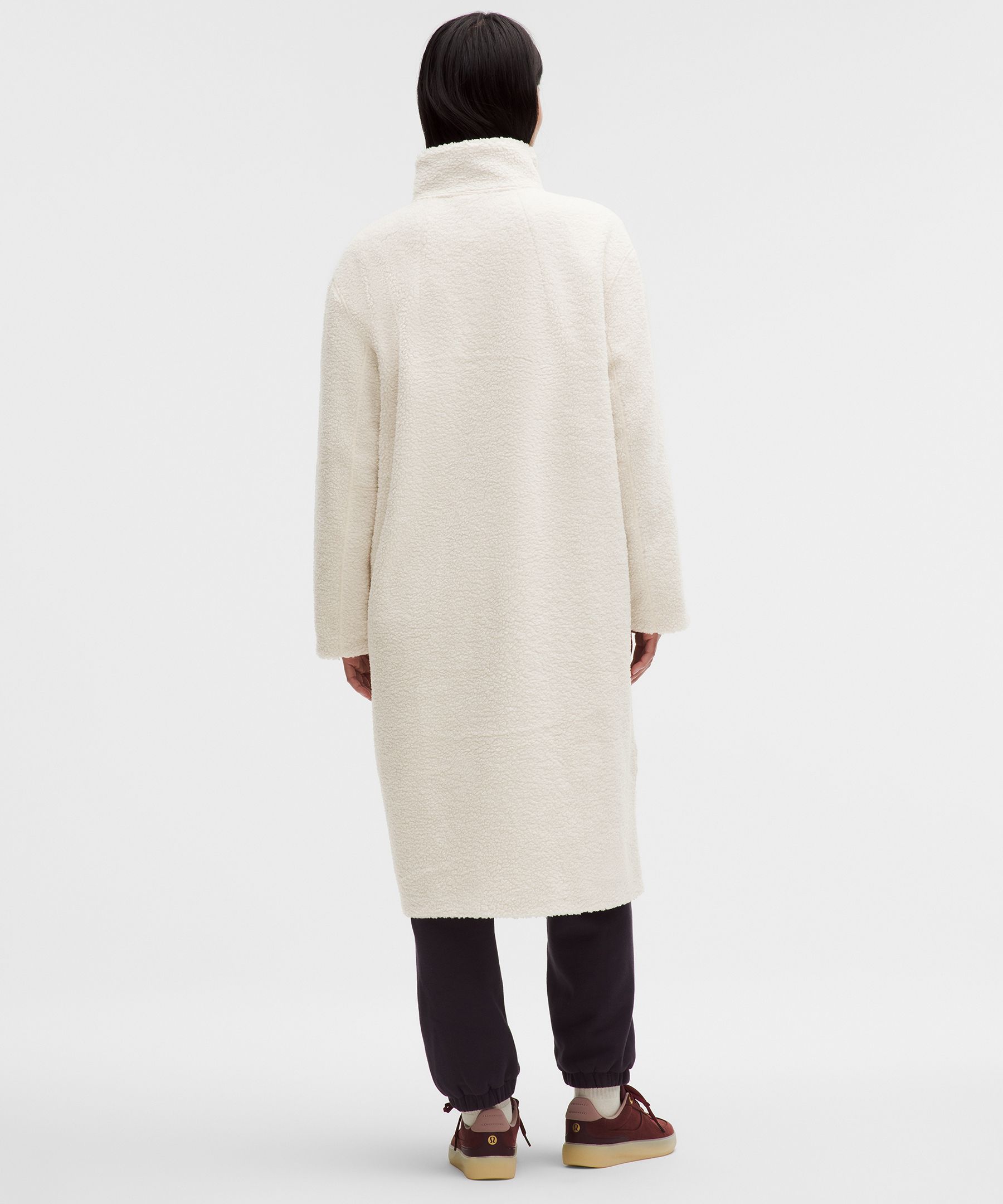 Lunar New Year Sueded Boucle Stand-Collar Coat