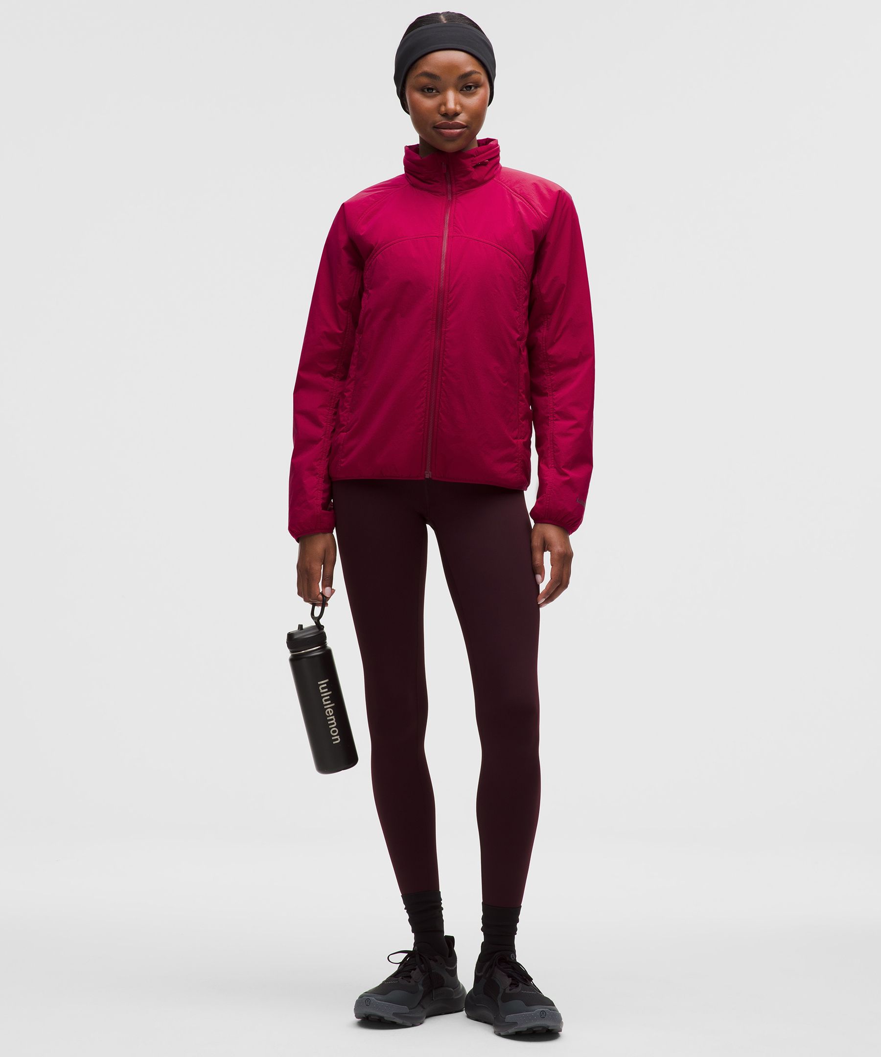 Lululemon Insulated Back-vent Running Jacket In Pink