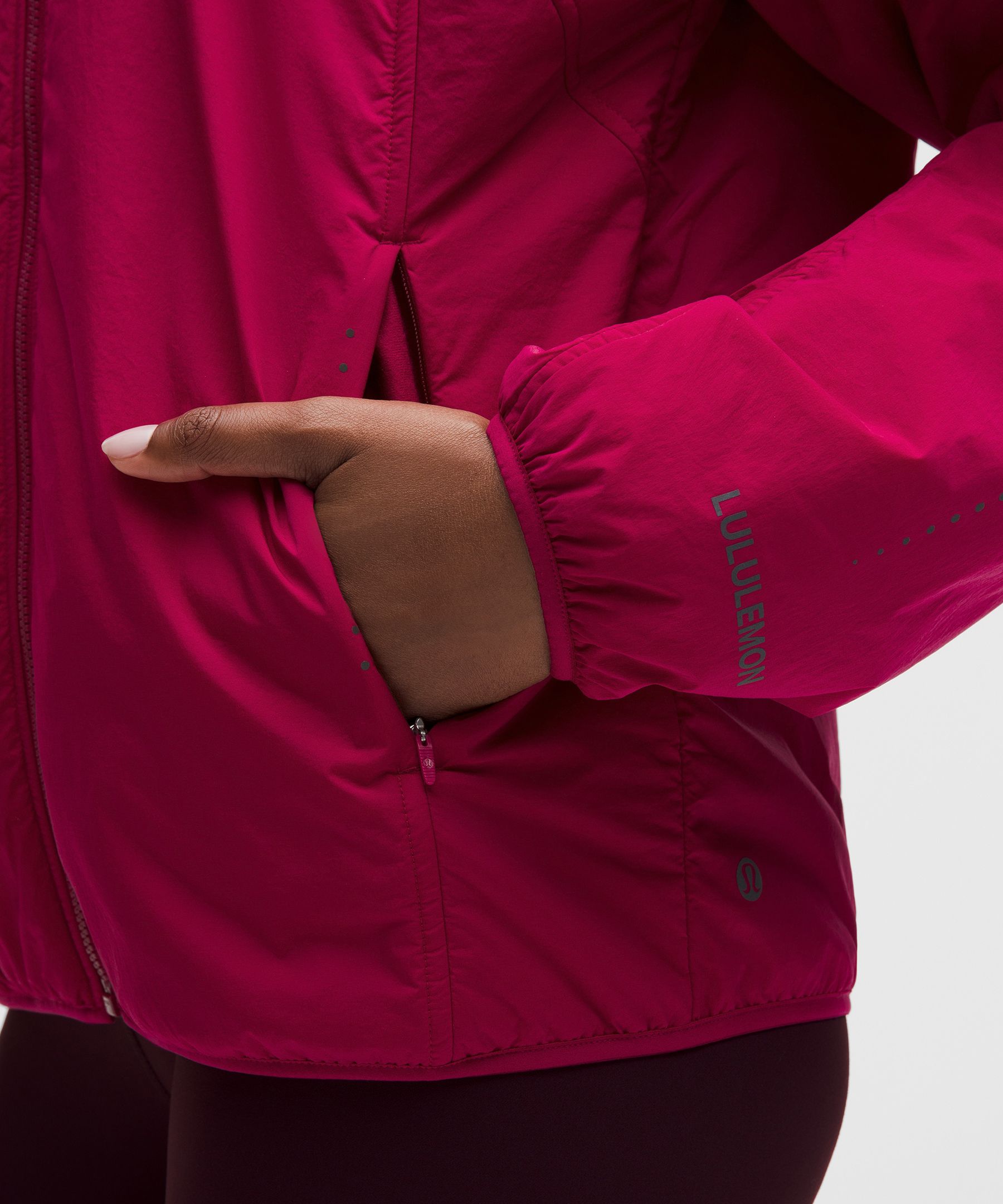 Lululemon Insulated Back-vent Running Jacket In Pink