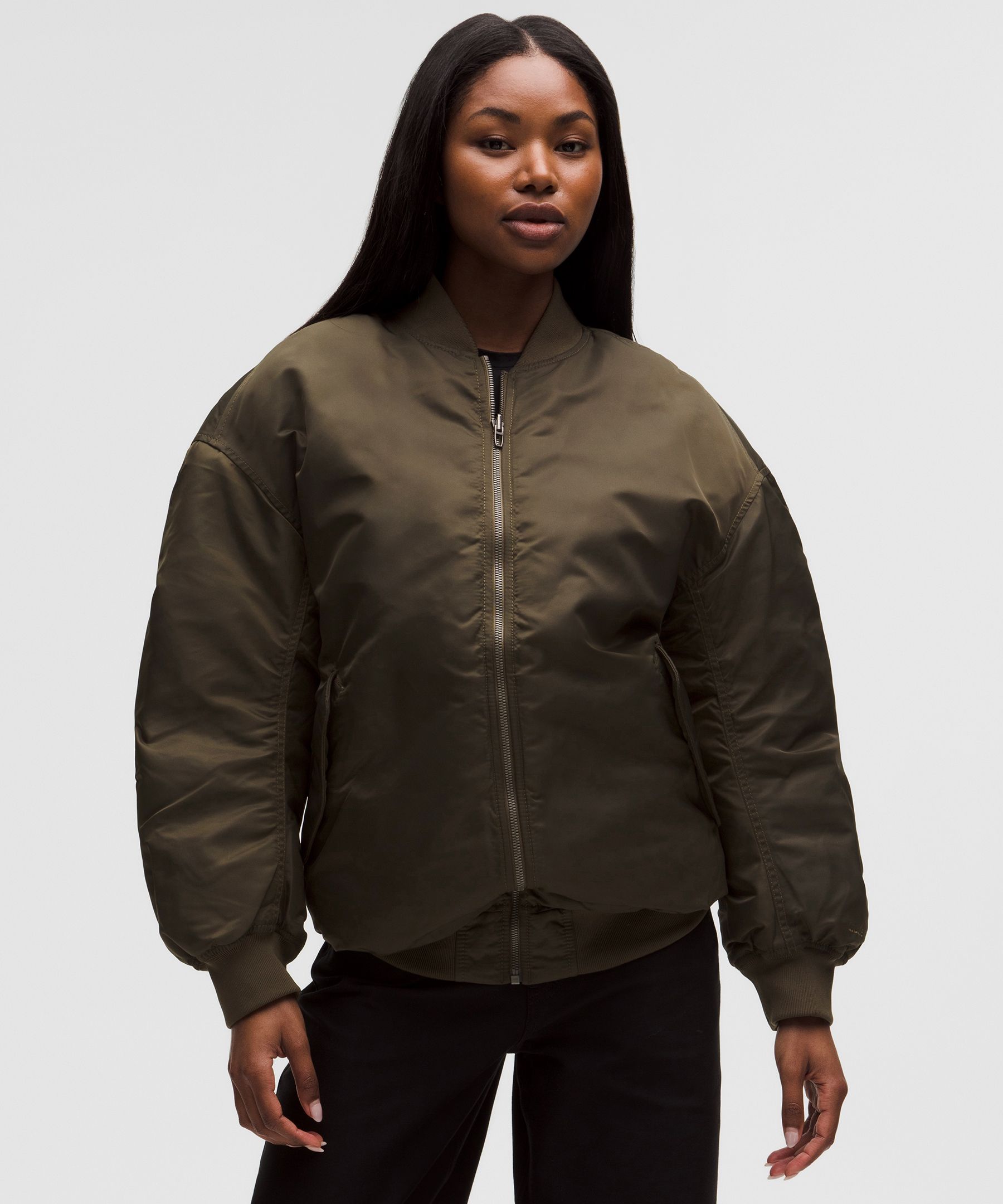 lululemon – Women’s Reversible Oversized 600-Down-Fill Bomber Jacket – Color Brown/Green – Size XS