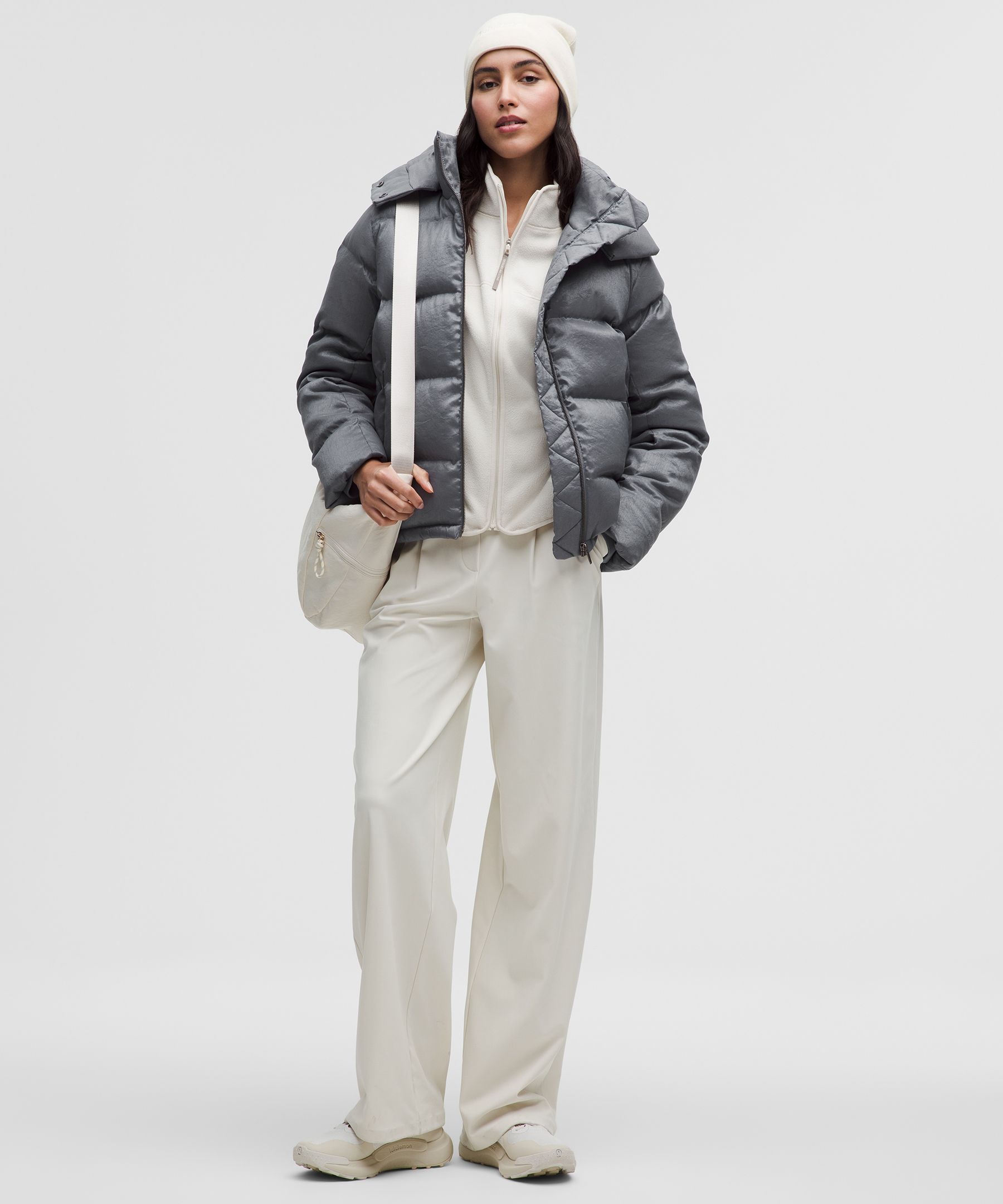 Lululemon Wunder Puff 600-down-fill Jacket In Gray