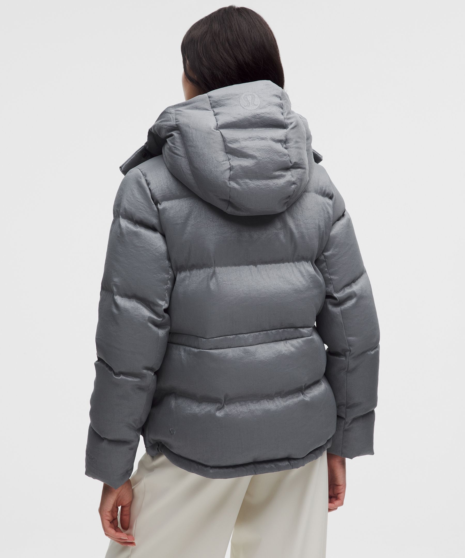 Lululemon Wunder Puff 600-down-fill Jacket In Gray
