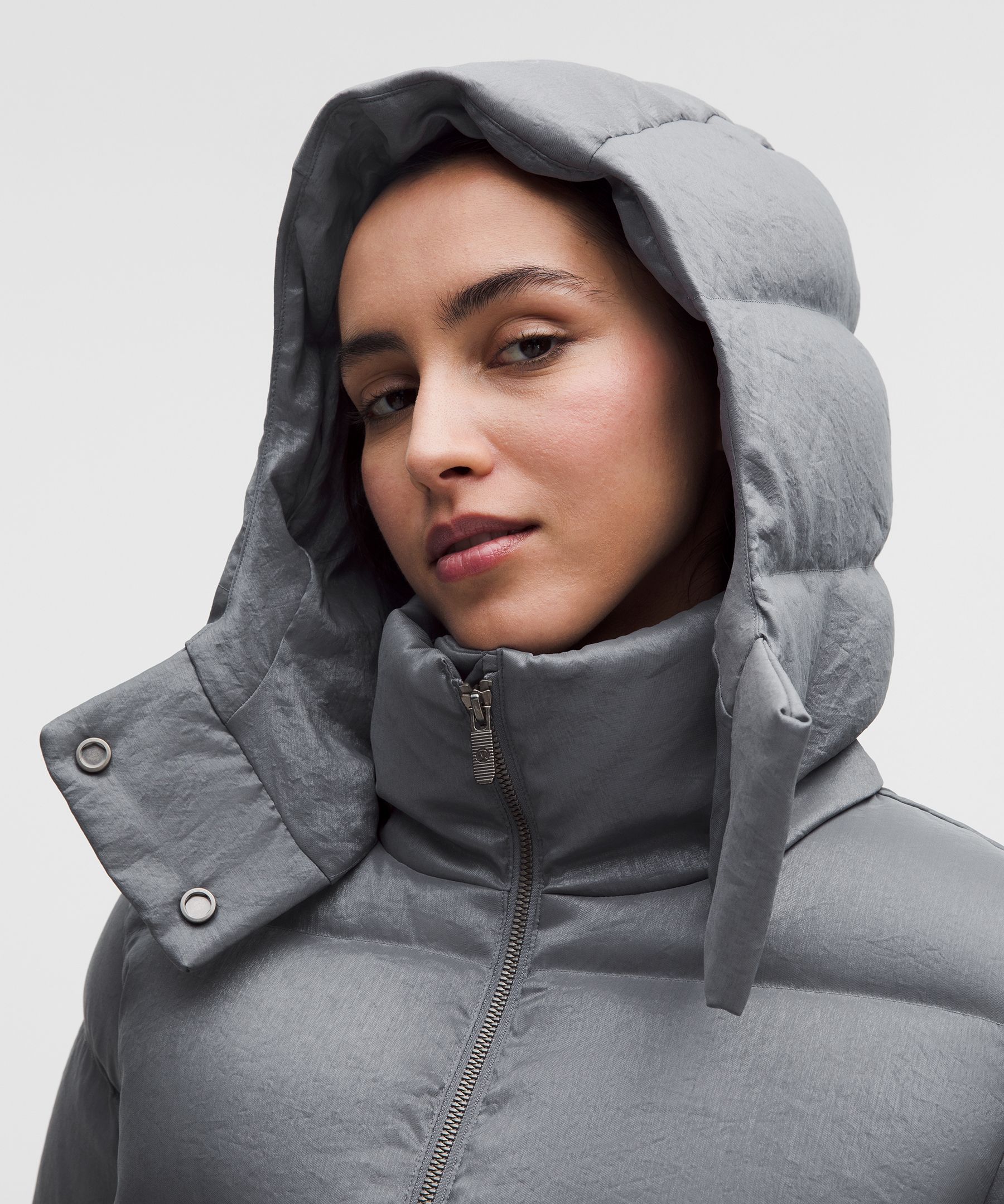 Lululemon Wunder Puff 600-down-fill Jacket In Gray
