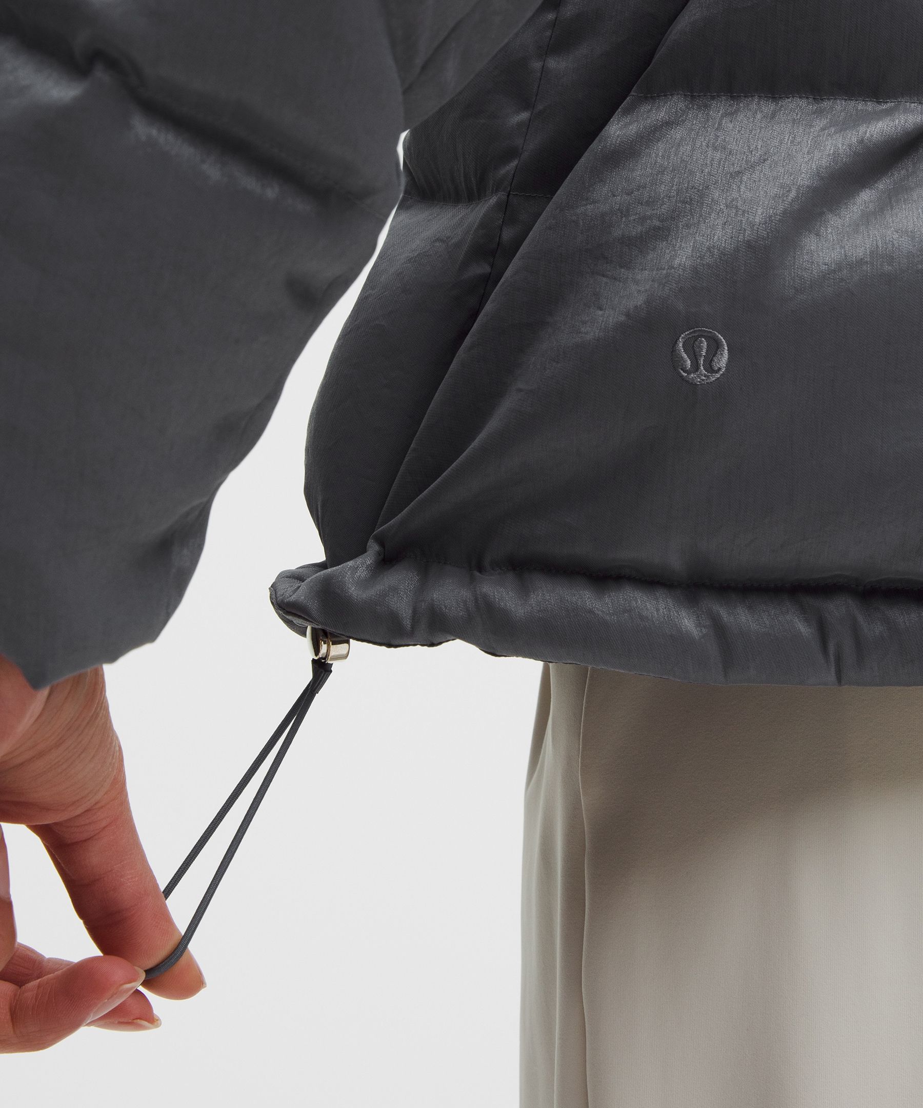 Lululemon Wunder Puff 600-down-fill Jacket In Gray