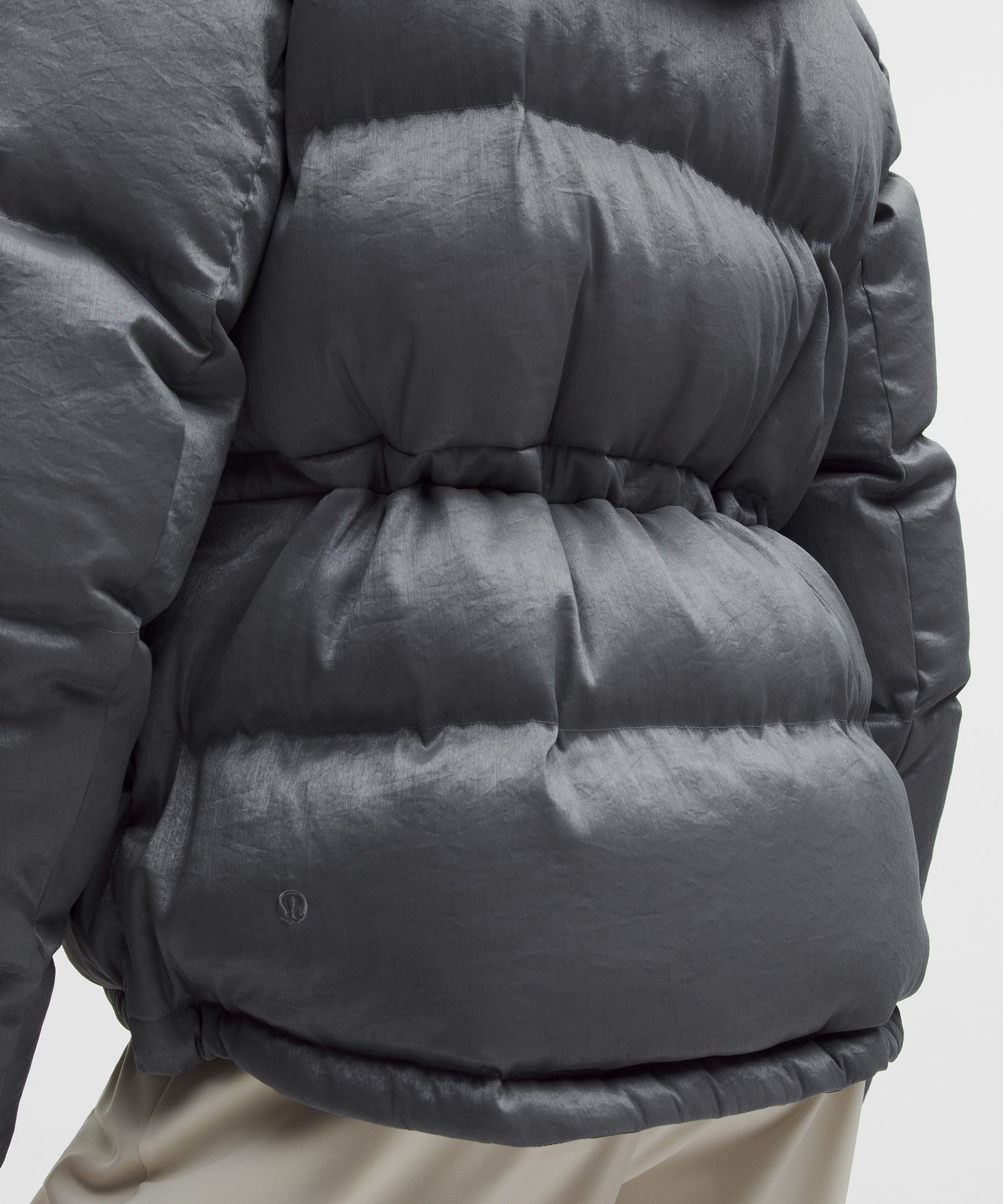 Lululemon Wunder Puff 600-down-fill Jacket In Gray
