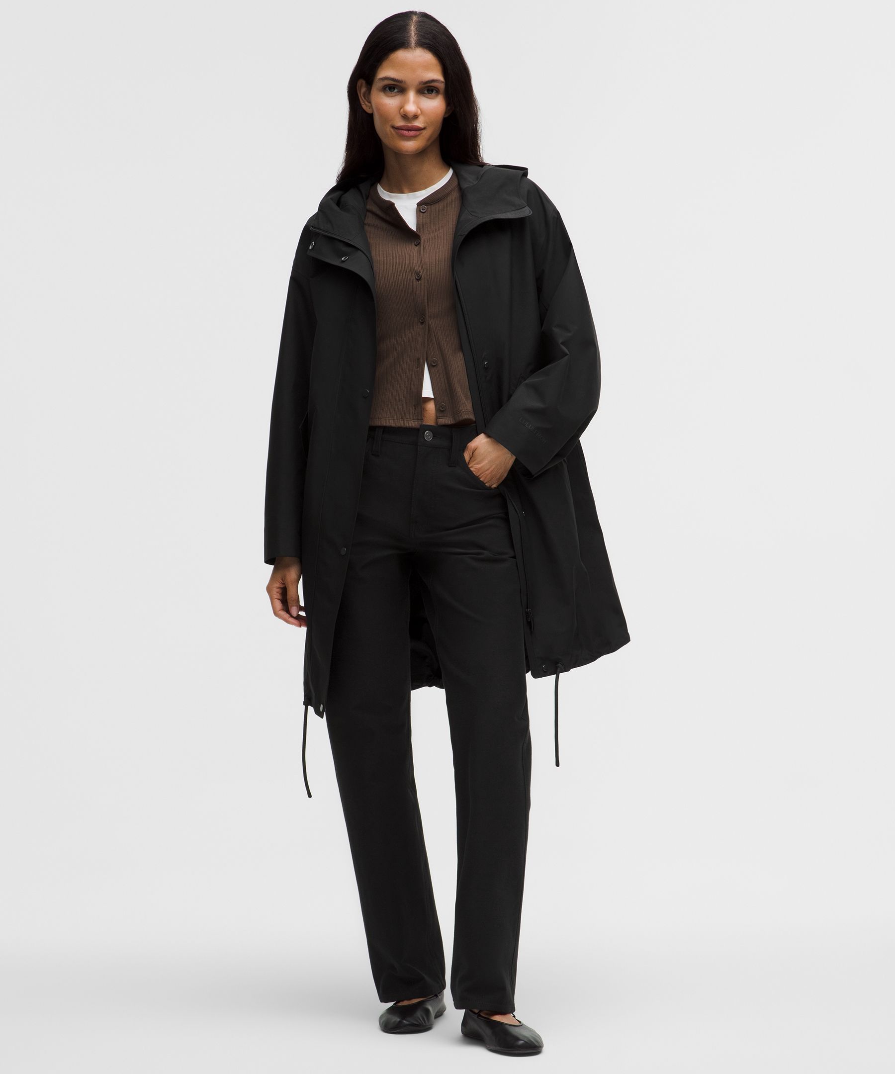 Oversized Cocoon Rain Coat