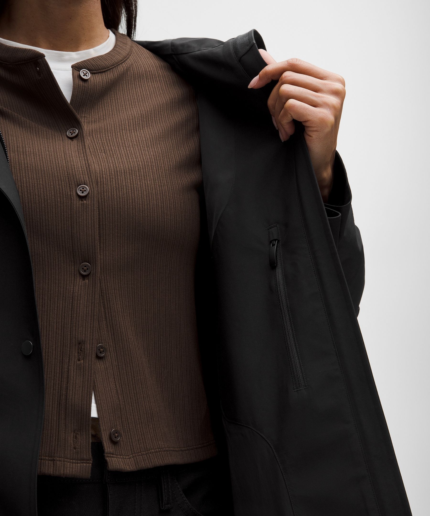 Oversized Cocoon Rain Coat