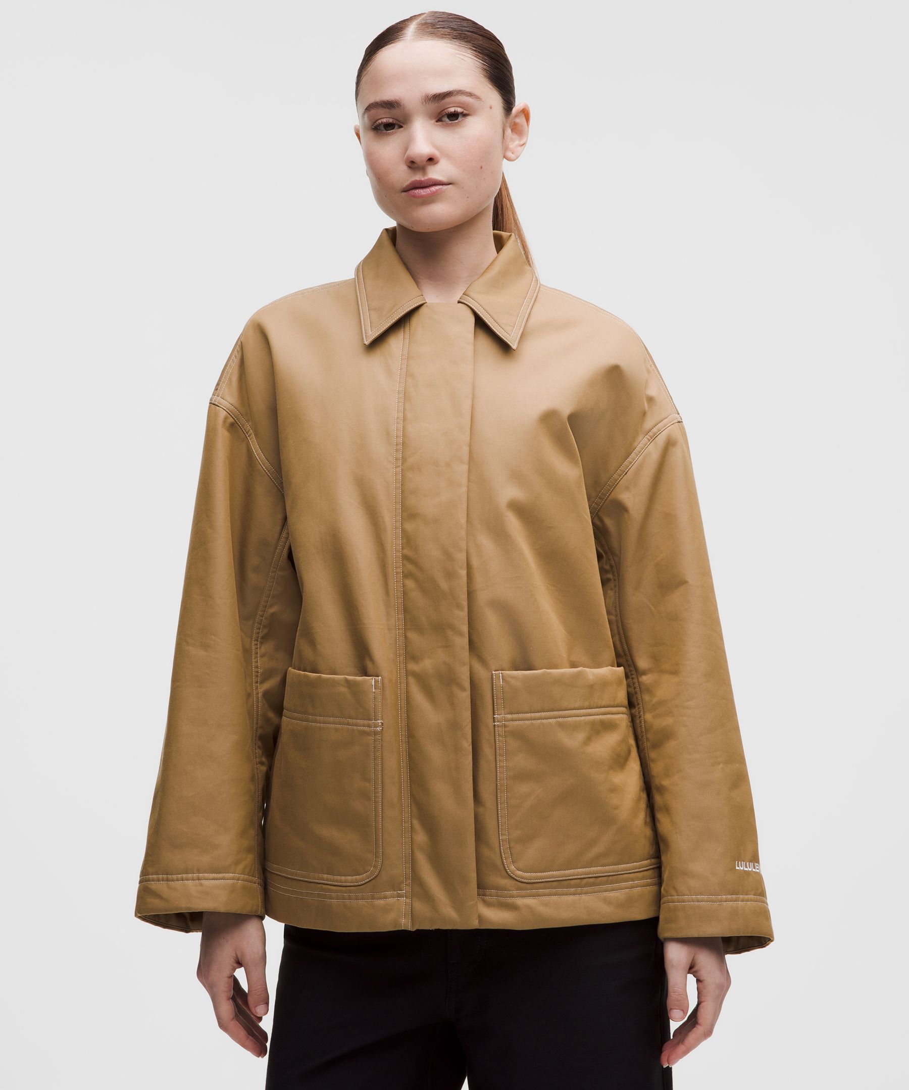 lululemon – Women’s Cotton Twill Insulated Jacket – Color Brown – Size Small