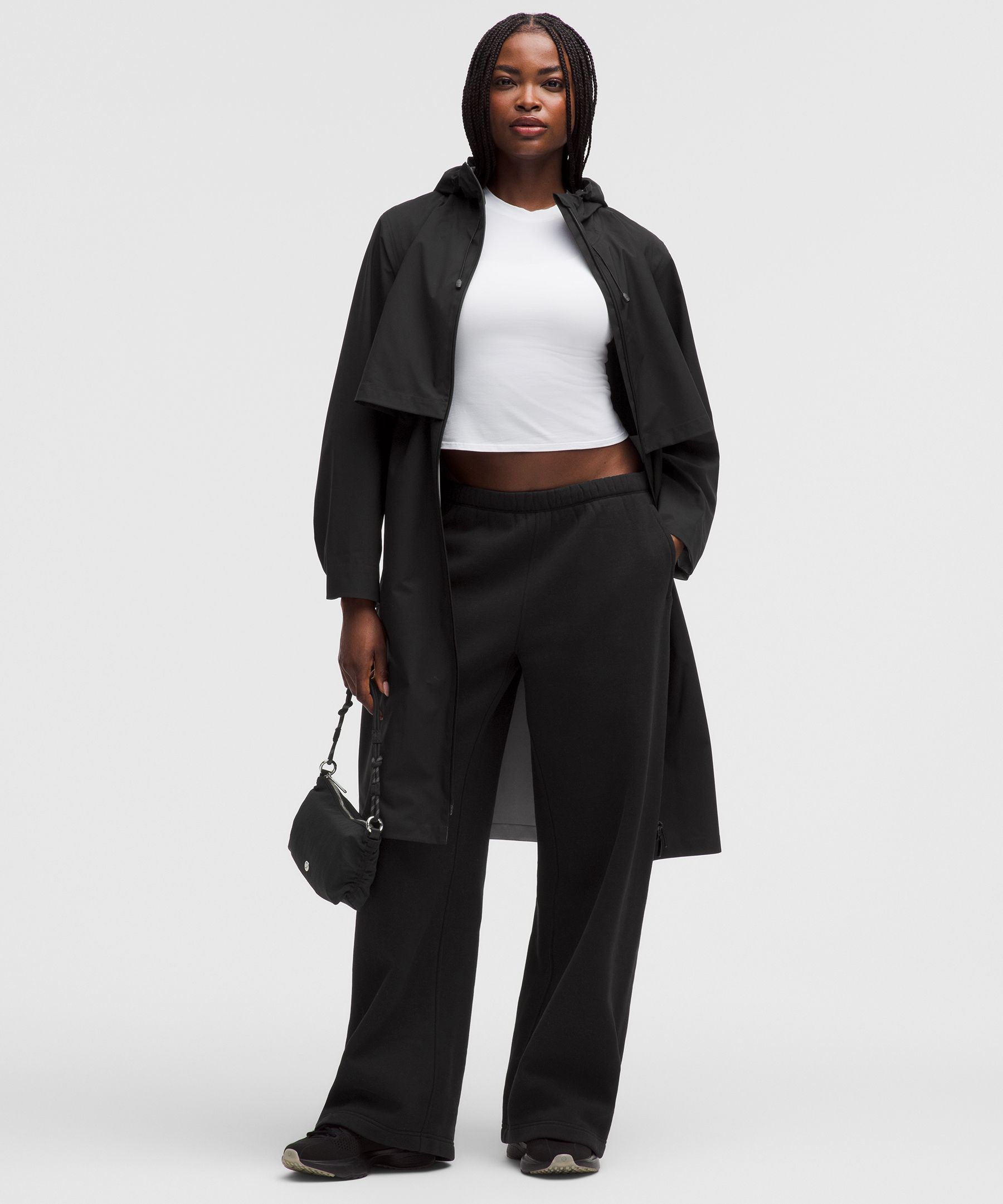 Lightweight Cinch-Waist Rain Coat