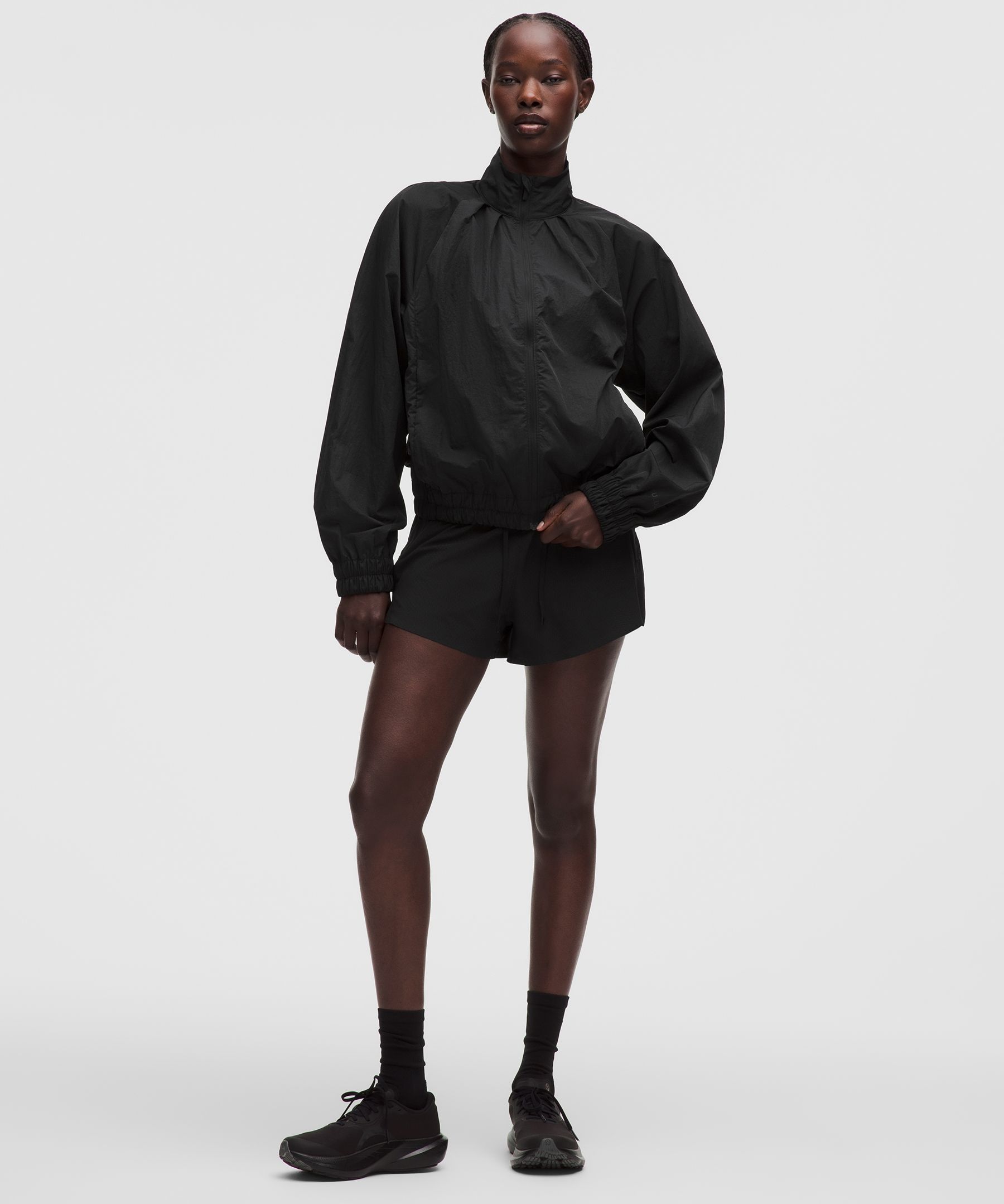 Lightweight Pleated Track Jacket