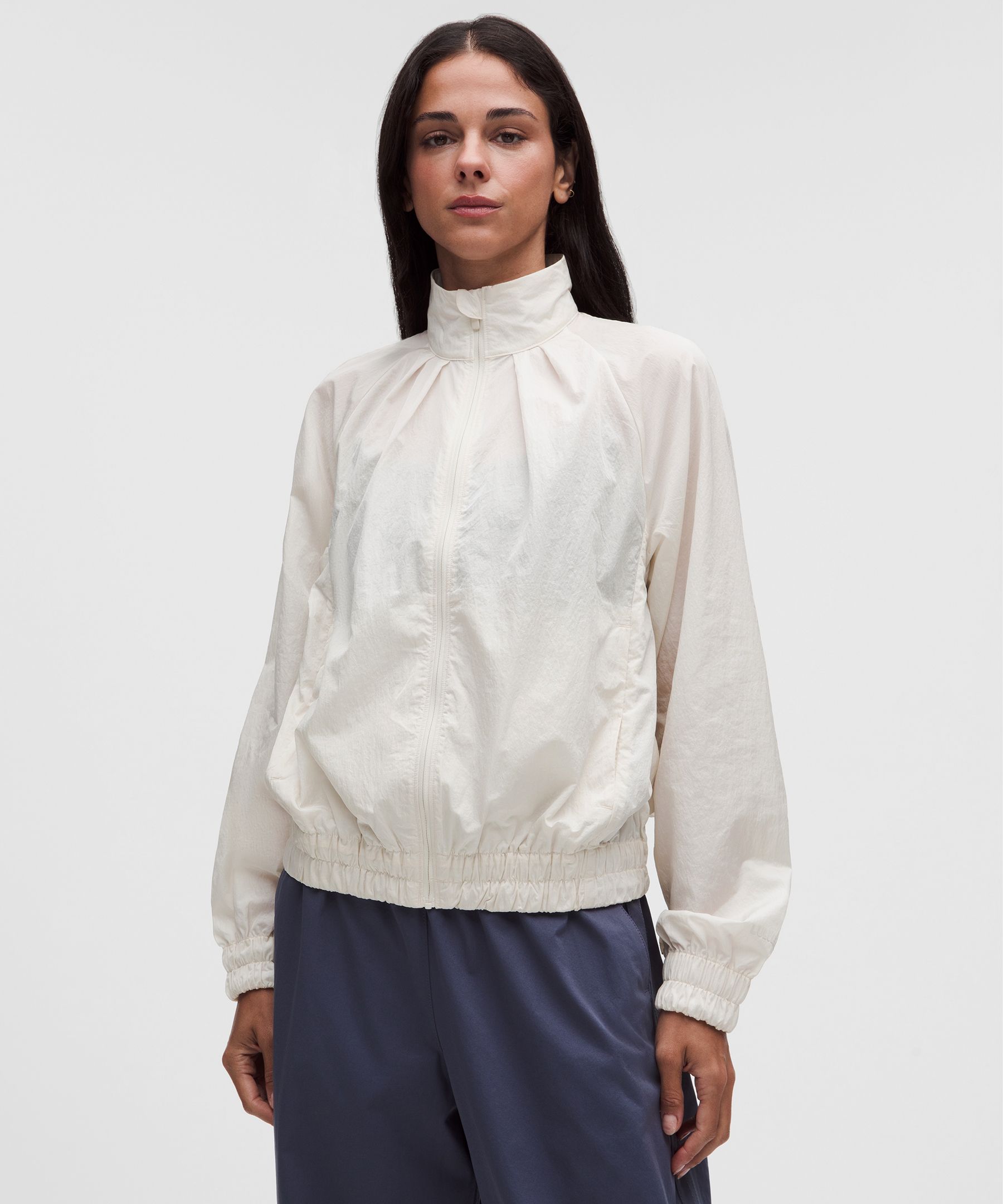 Lightweight Pleated Track Jacket